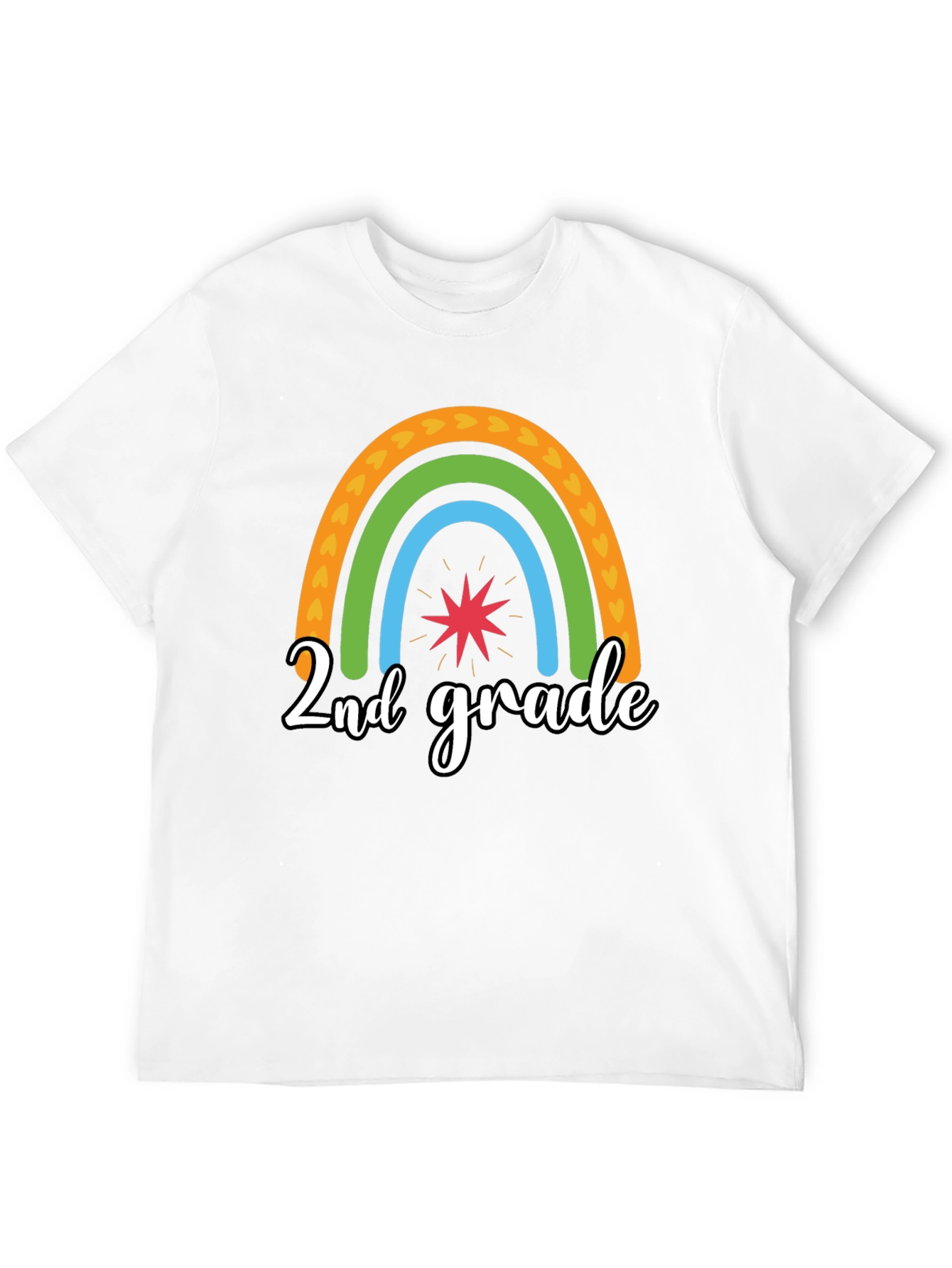 Black 2nd Grade Rainbow Graphic Tee view 12
