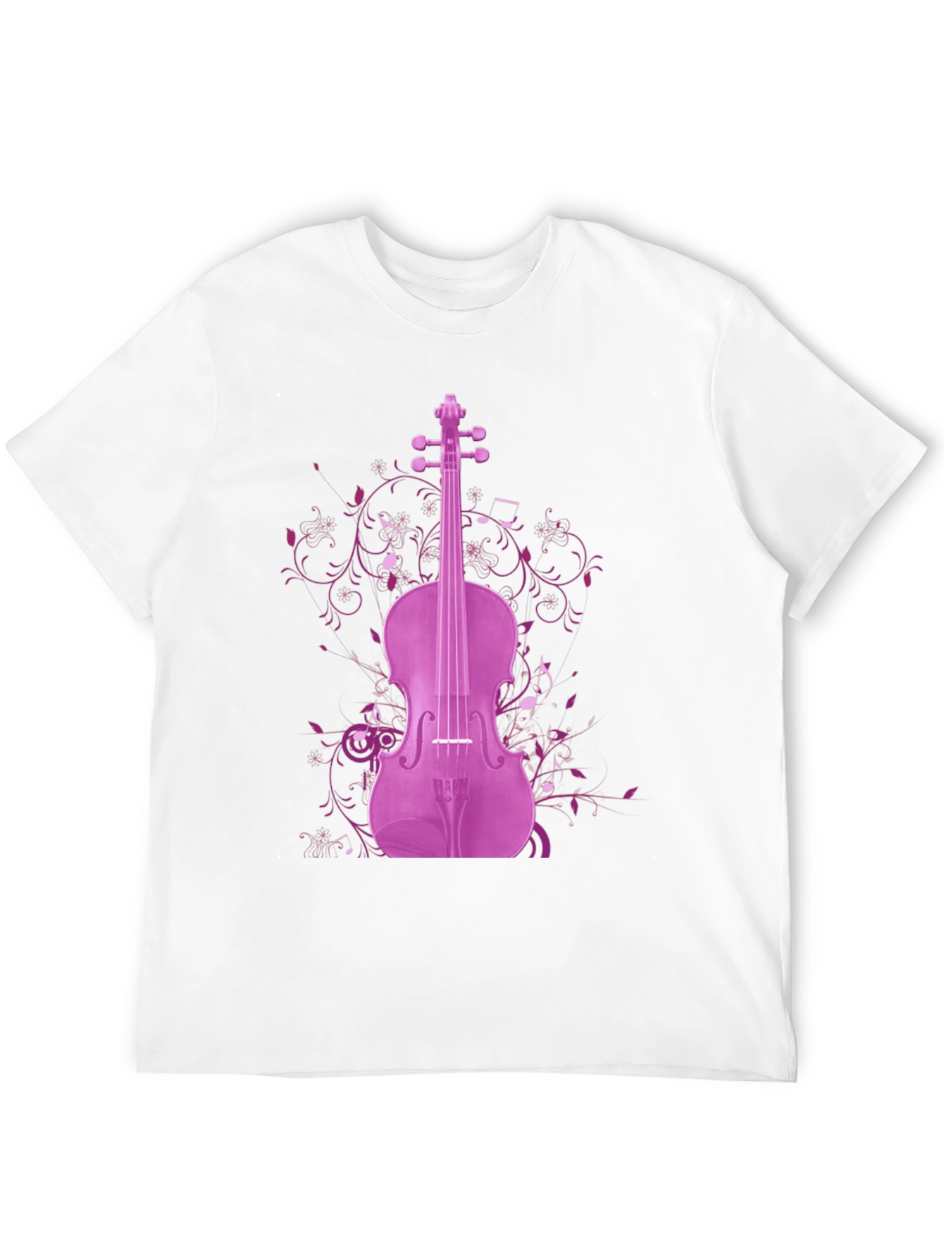 Black Musical Violin Graphic Tee - Black view 12