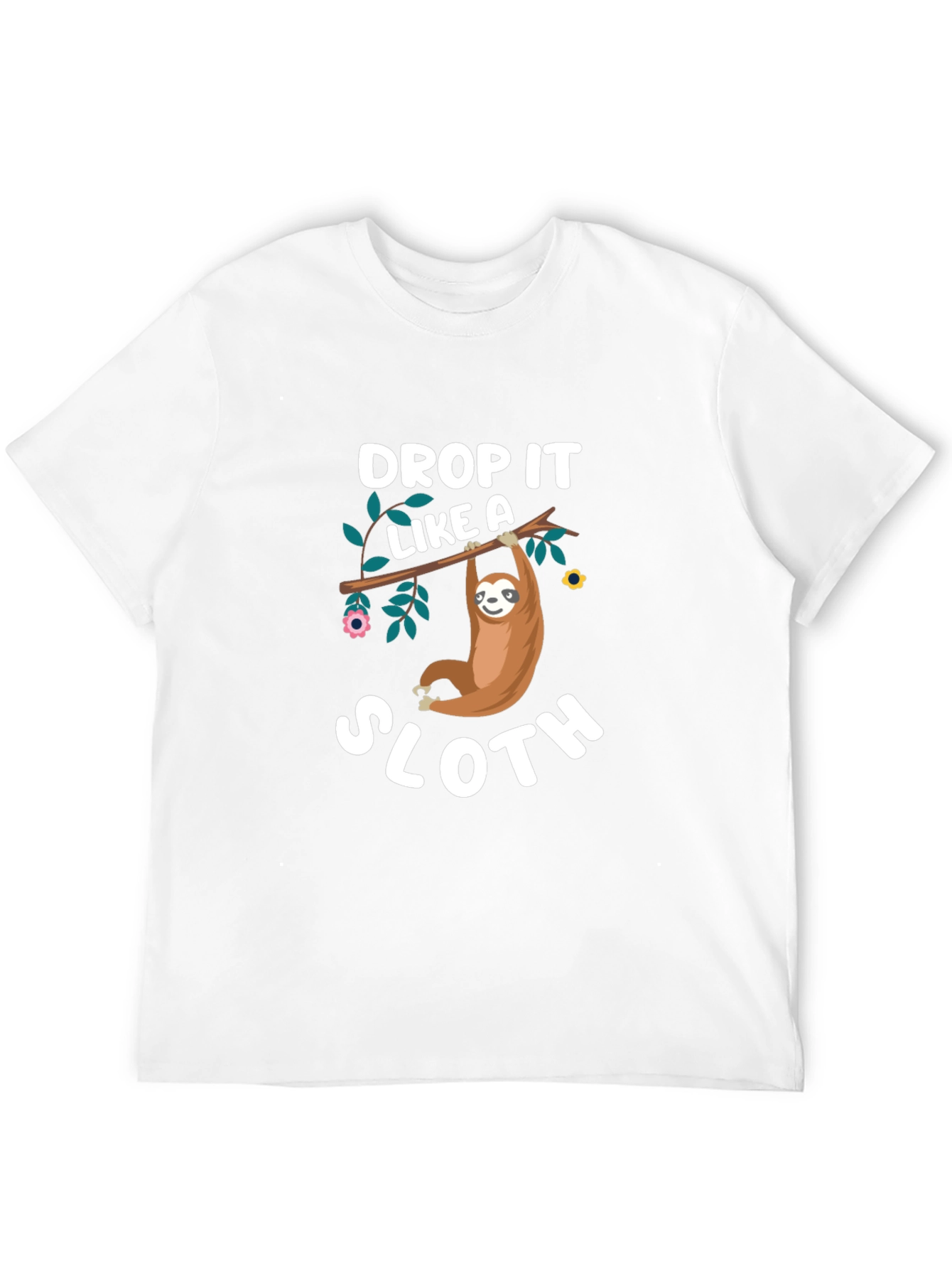 Black Drop It Like A Sloth T-Shirt - Funny Animal Tee view 12