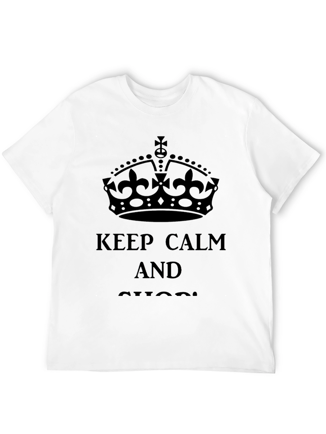 Black Keep Calm Crown T-Shirt - Black view 12