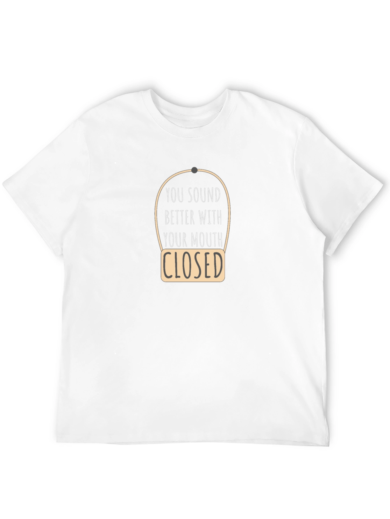Black Sarcastic 'Closed Mouth' Graphic Tee view 12
