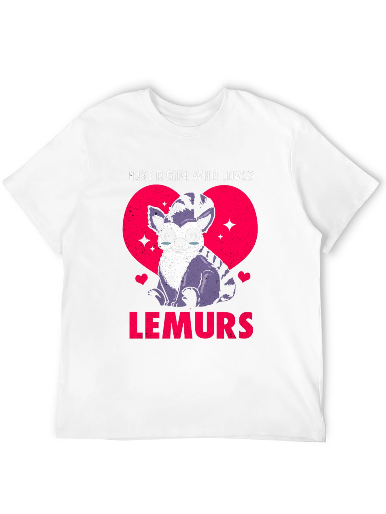 Black Just a Girl Who Loves Lemurs T-Shirt view 12