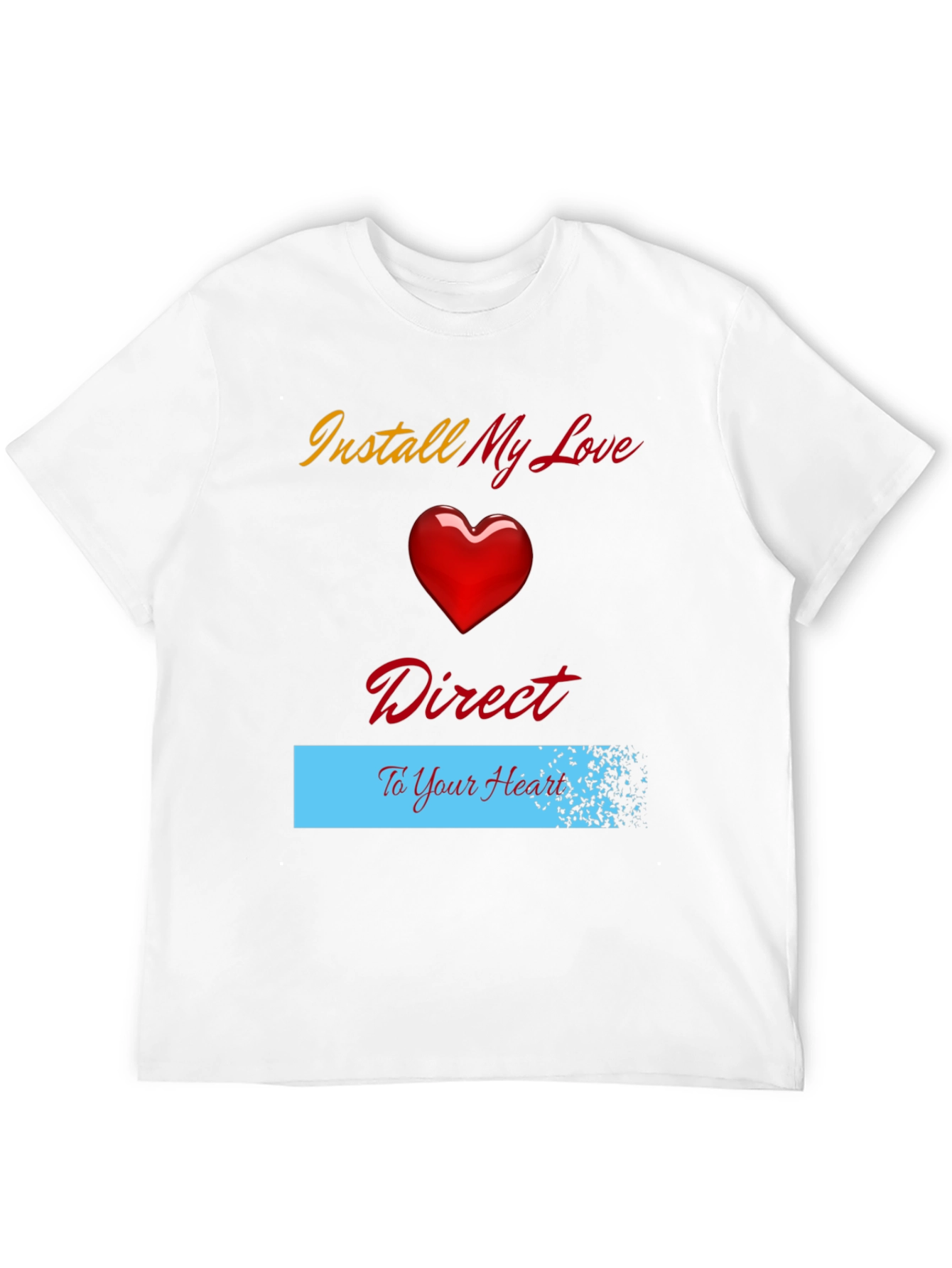 Black Install My Love Direct to Your Heart T-Shirt view 12
