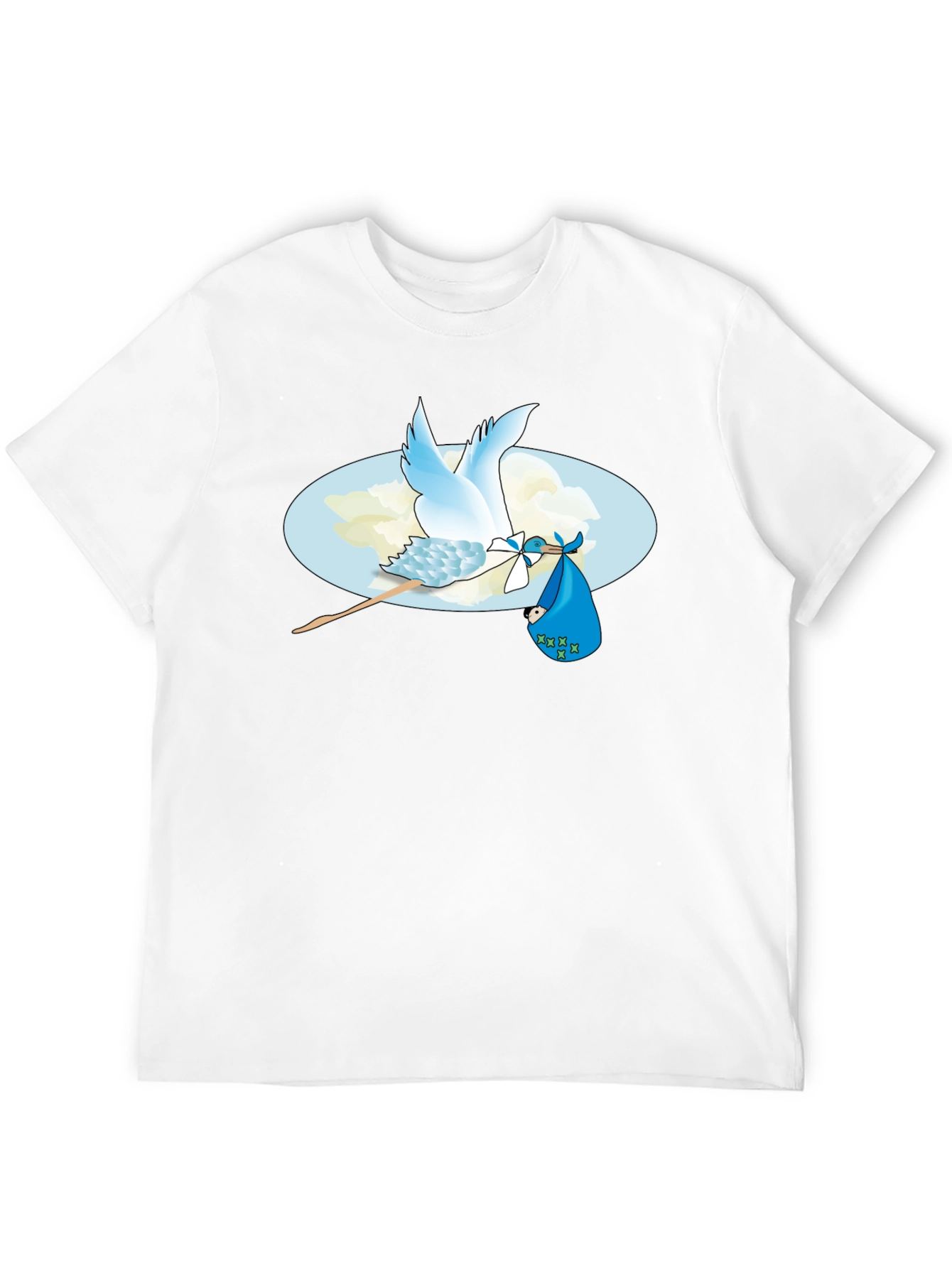 Black Stork Baby Delivery Graphic Tee view 12