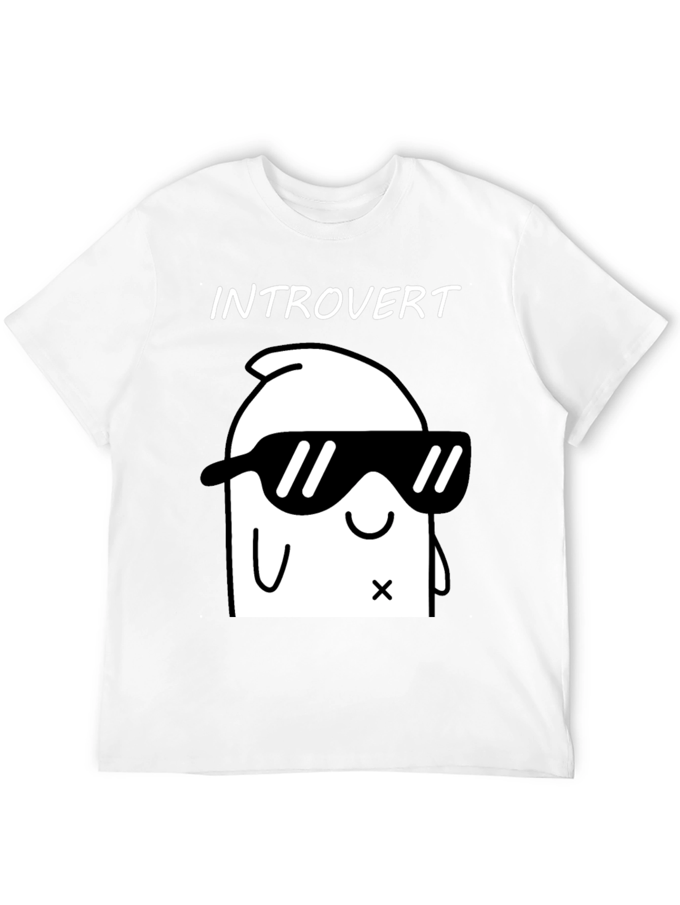 Black Introvert Graphic T-Shirt - Cool & Comfy Black Tee view 12