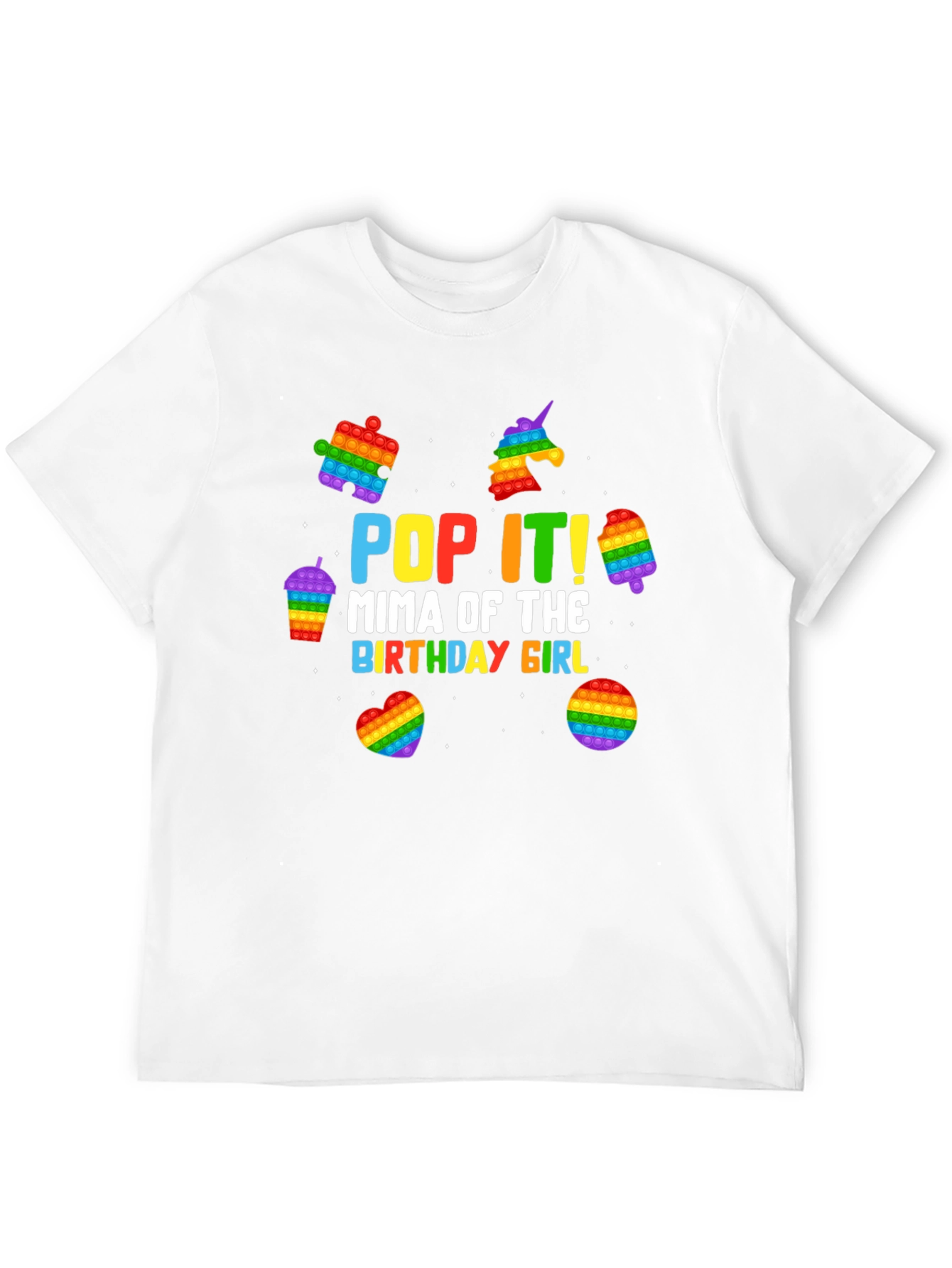Black Pop It Mima Birthday Girl Black T-Shirt view 12