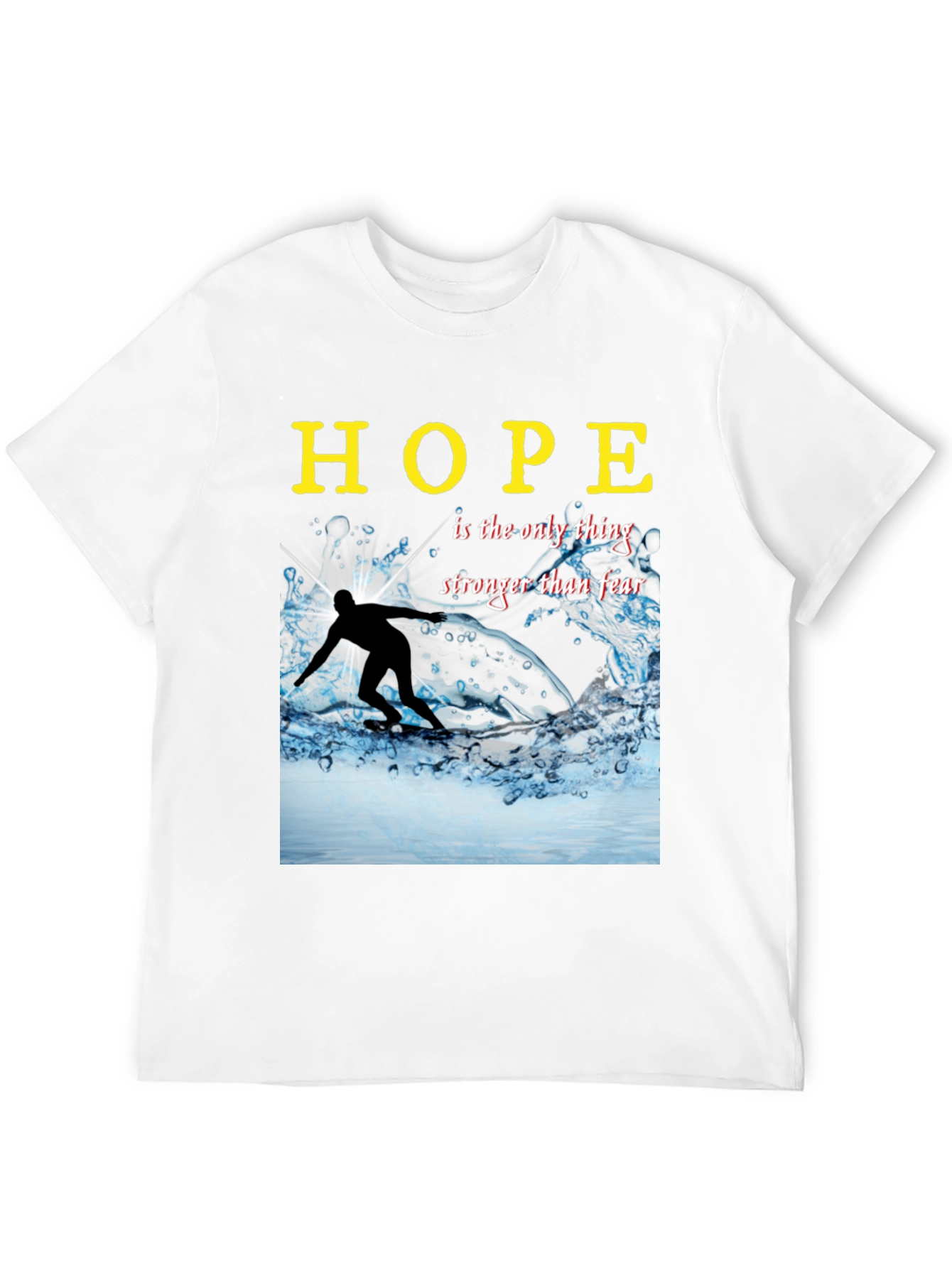 Black Hope Surfing Graphic Tee - Inspirational Unisex Shirt view 12