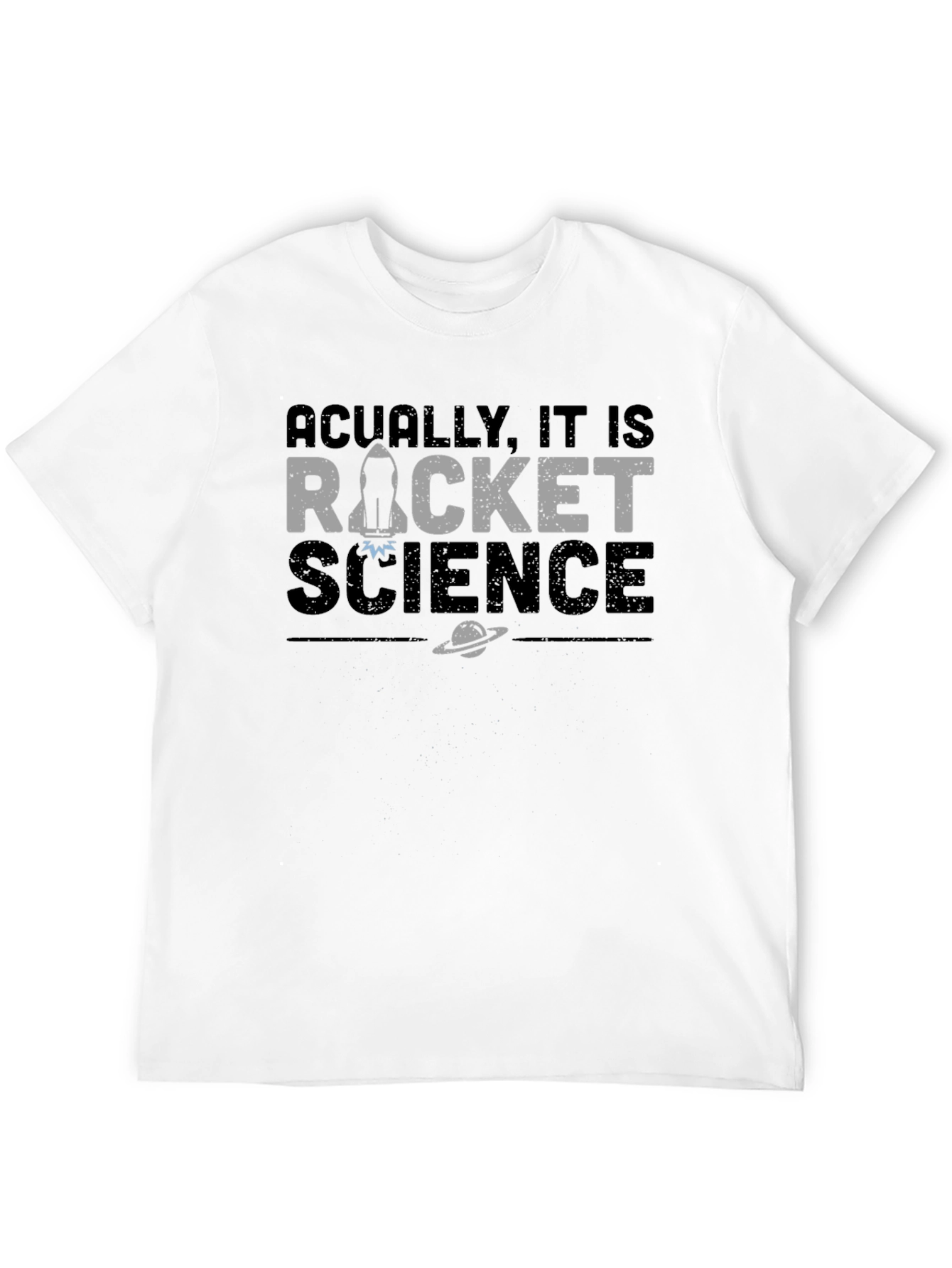 Black Actually It Is Rocket Science T-Shirt view 12