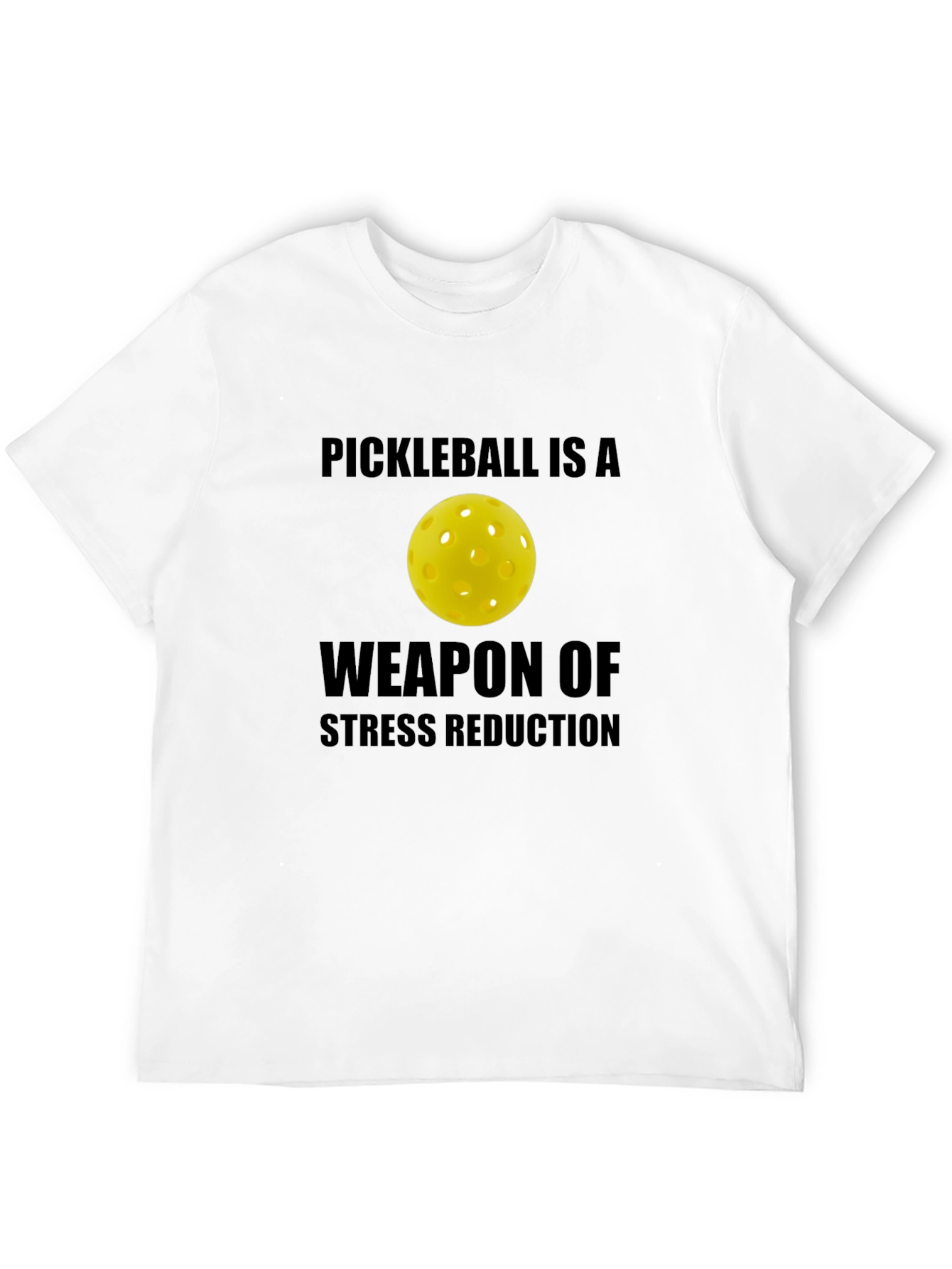 Black Pickleball Stress Reduction T-Shirt view 12
