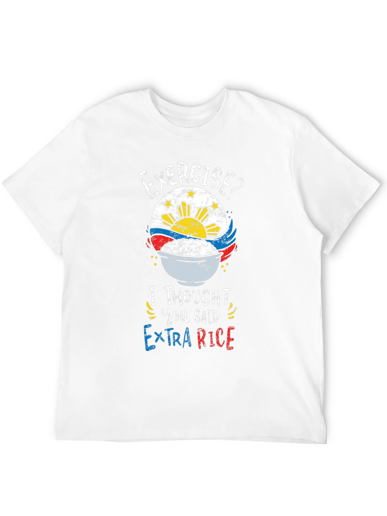 Black Exercise? Extra Rice Funny T-Shirt view 12