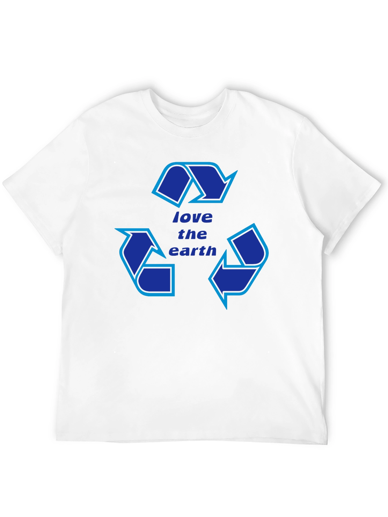 Black Love the Earth Recycle Symbol T-Shirt view 12