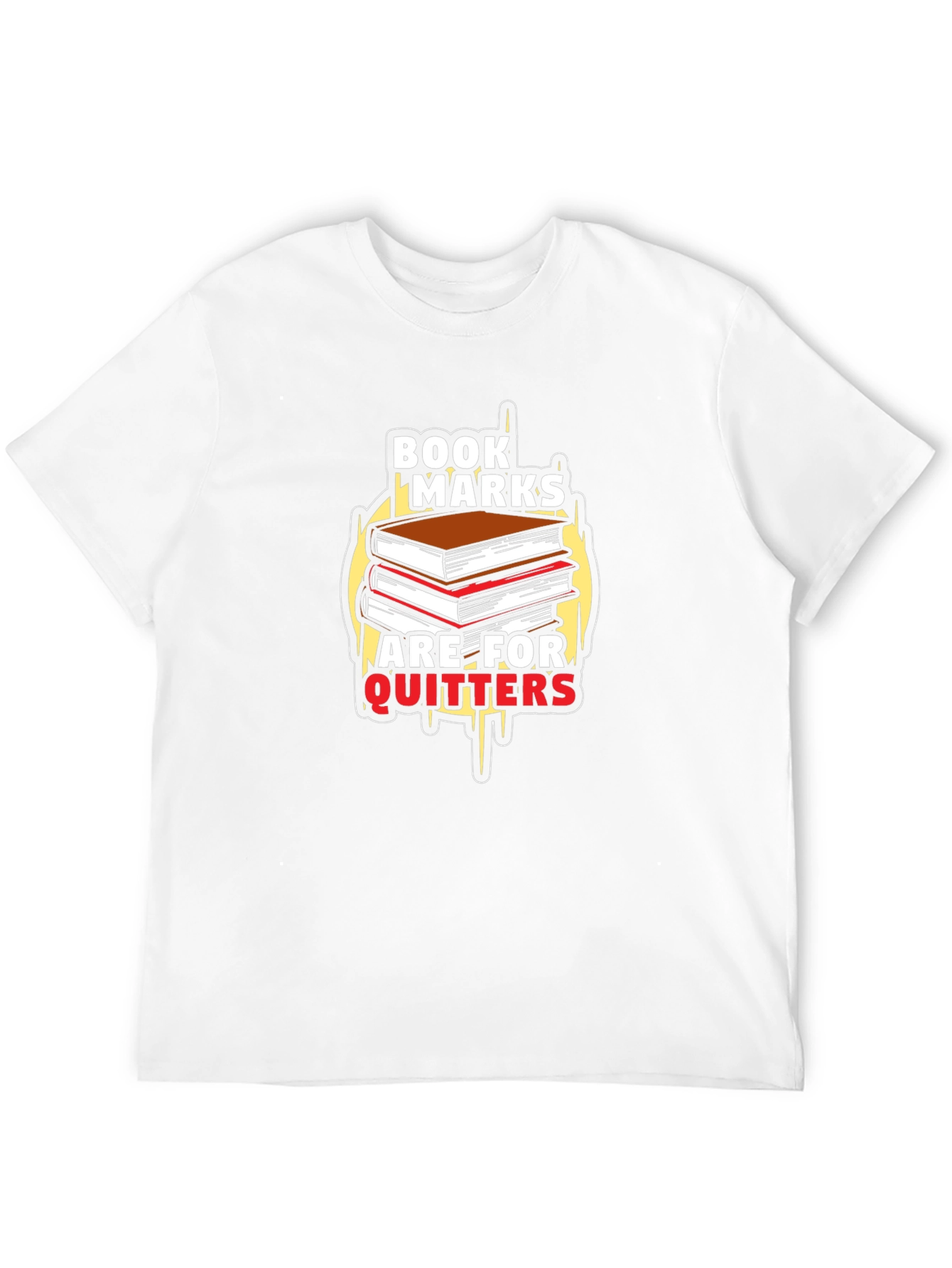 Black Bookmarks Are For Quitters Black T-Shirt view 12