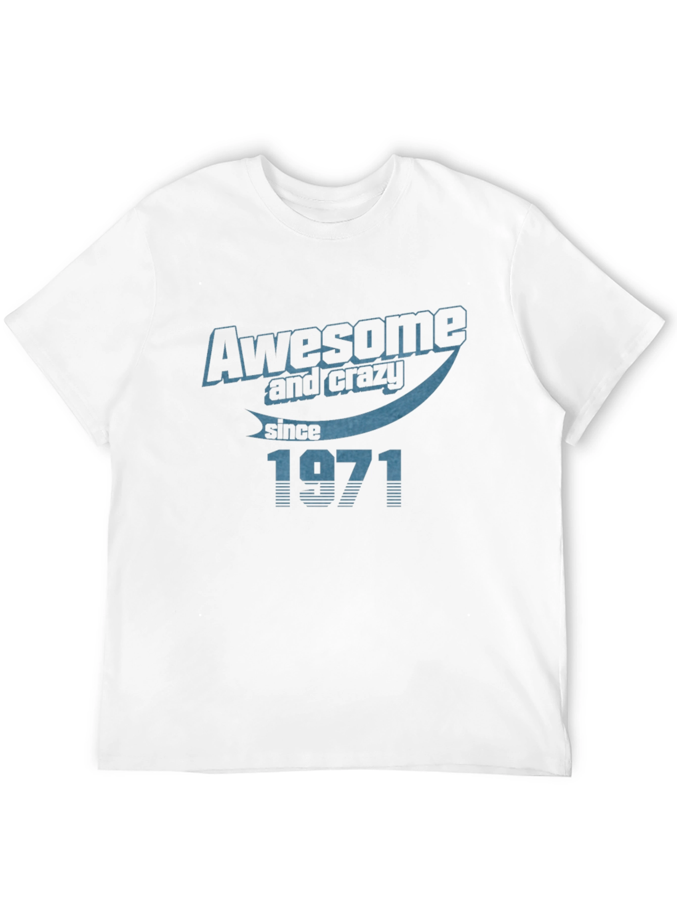 Black Awesome & Crazy Since 1971 Black T-Shirt view 12