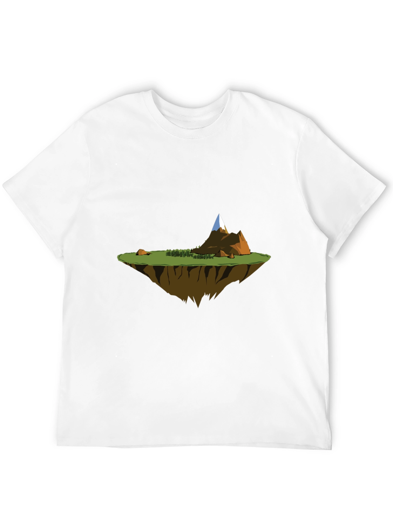 Black Floating Island Graphic Tee - Black Casual T-Shirt view 12