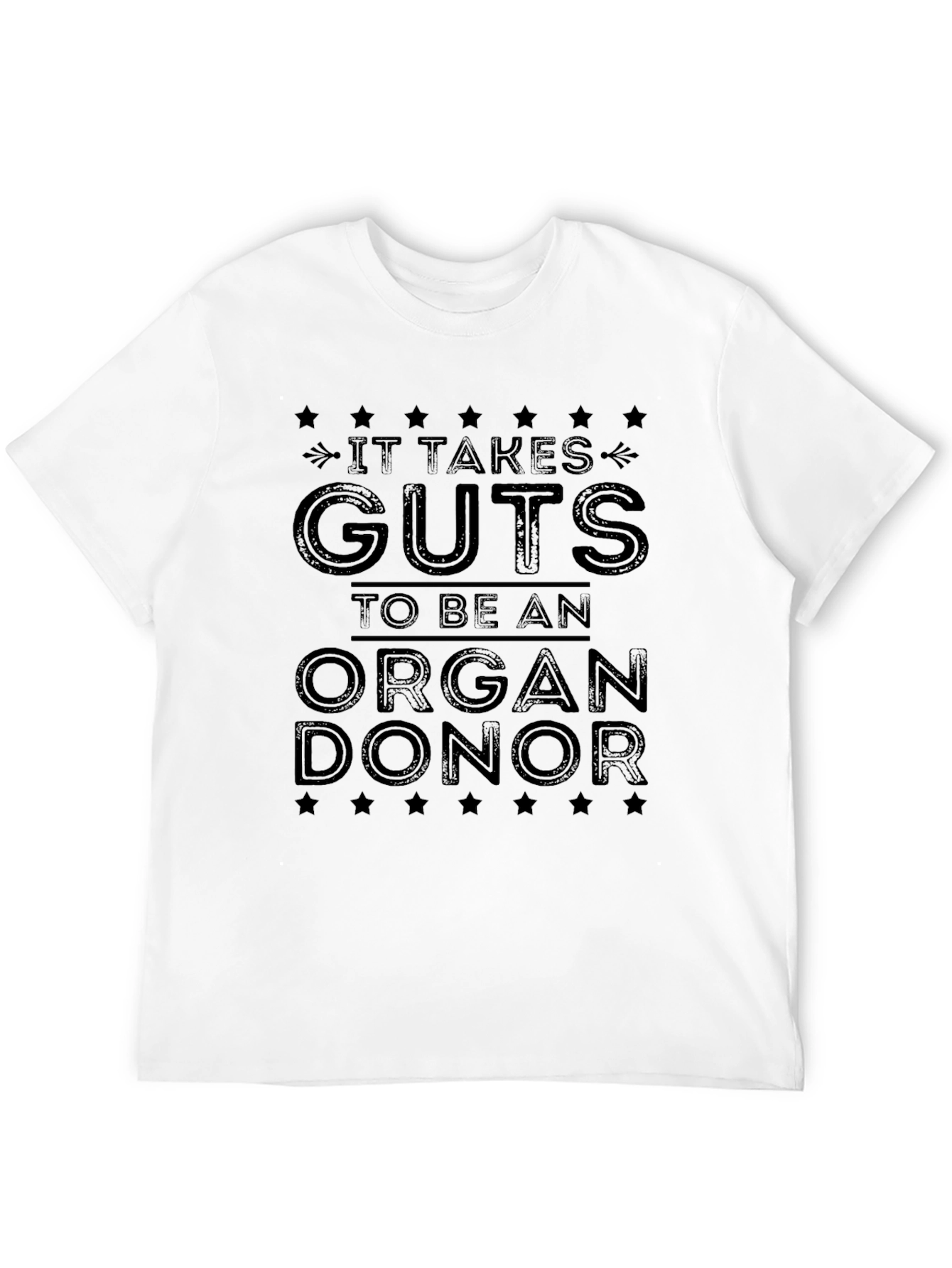 Black It Takes Guts Organ Donor Black Graphic T-Shirt view 12