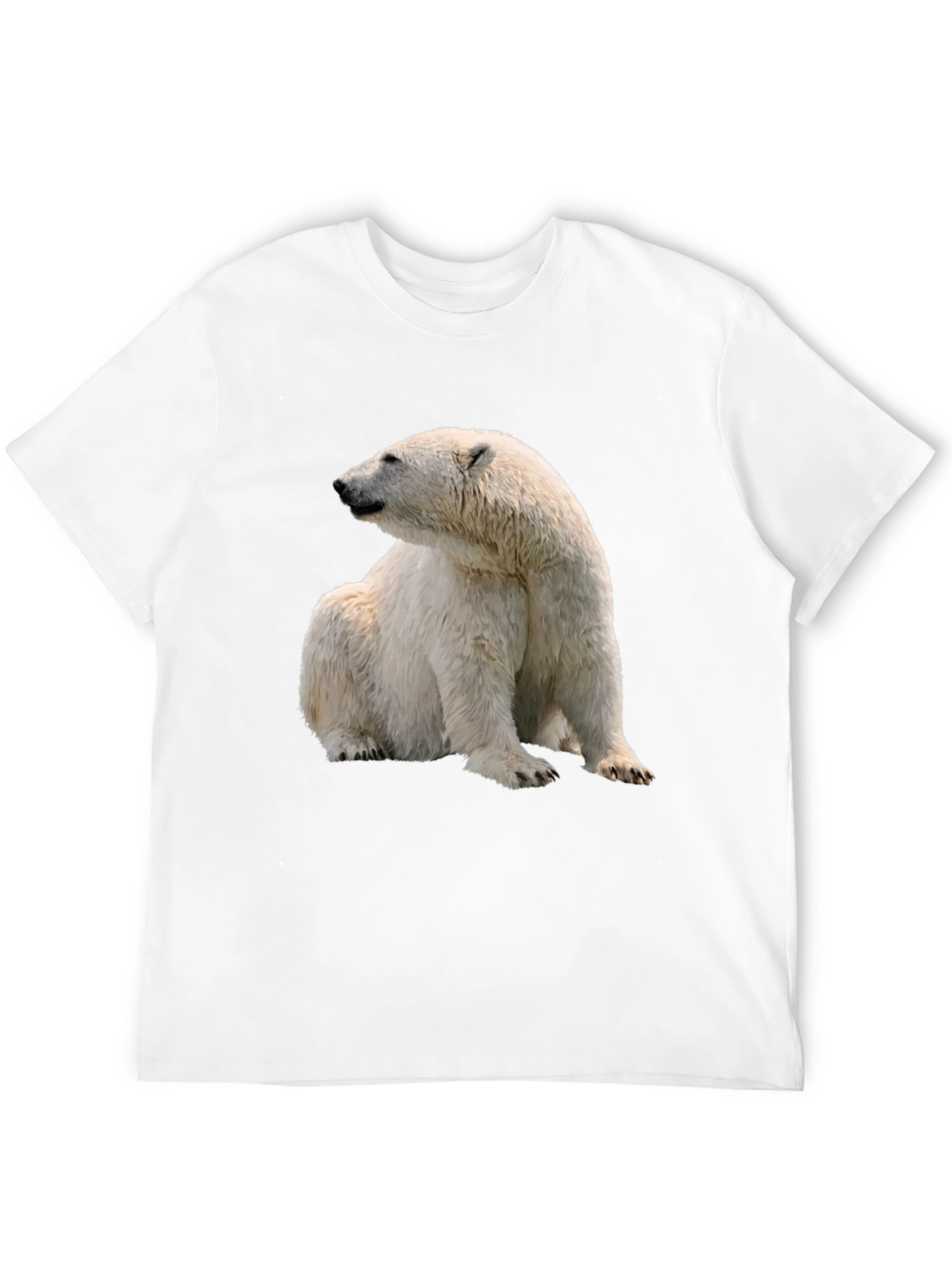 Black Polar Bear Graphic Tee - Black Cotton Blend view 12
