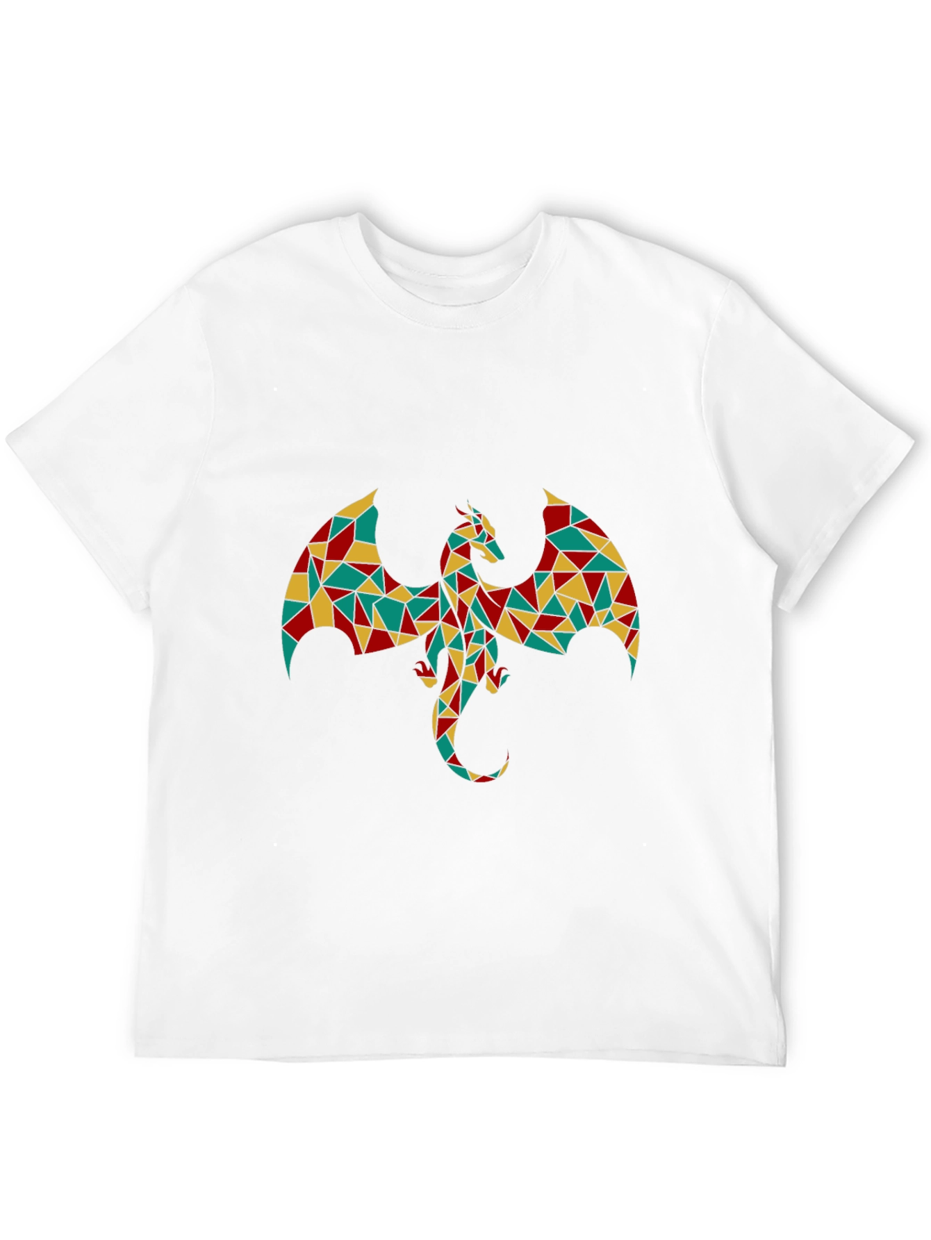 Black Geometric Dragon Graphic T-Shirt - Bold & Unique view 12