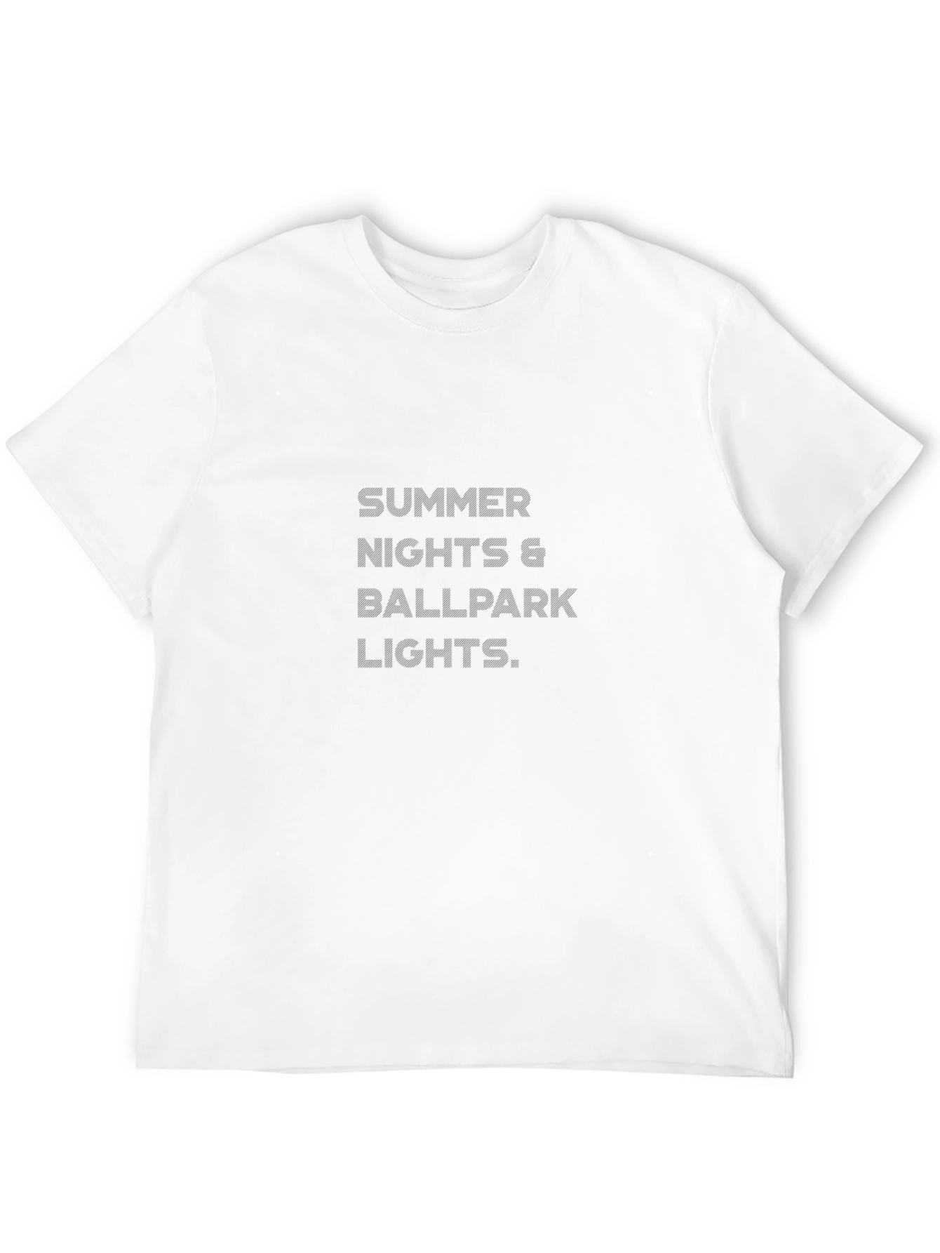 Black Summer Nights Ballpark Lights Black T-Shirt view 12