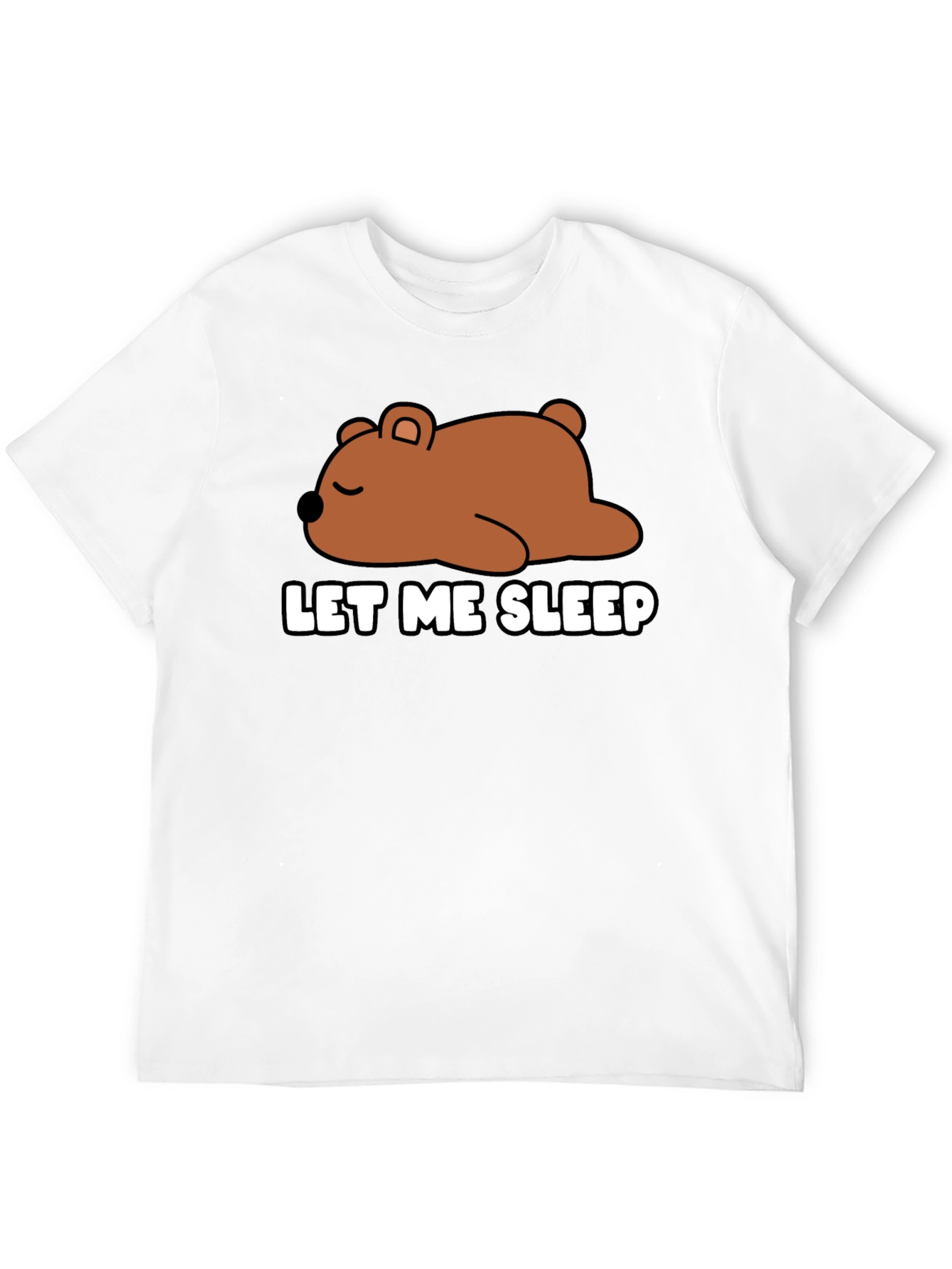Black Let Me Sleep Bear Graphic T-Shirt - Unisex view 12