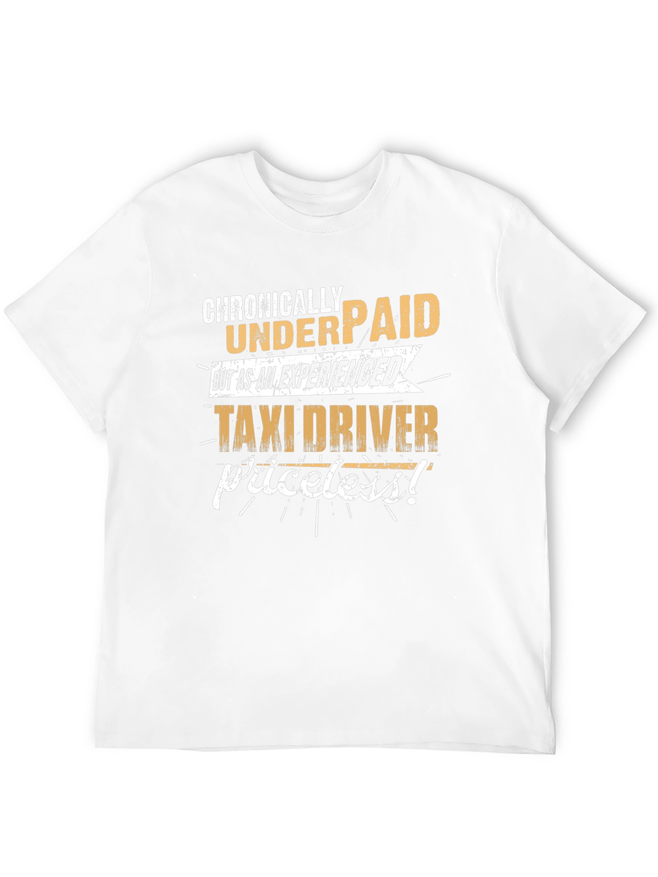 Black Taxi Driver Graphic Tee - Chronically Underpaid Priceless view 12
