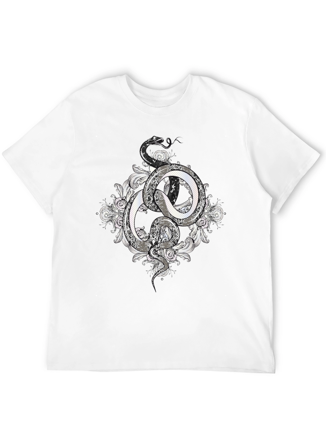 Black Serpentine Graphic Tee - Stylish Snake Design view 12