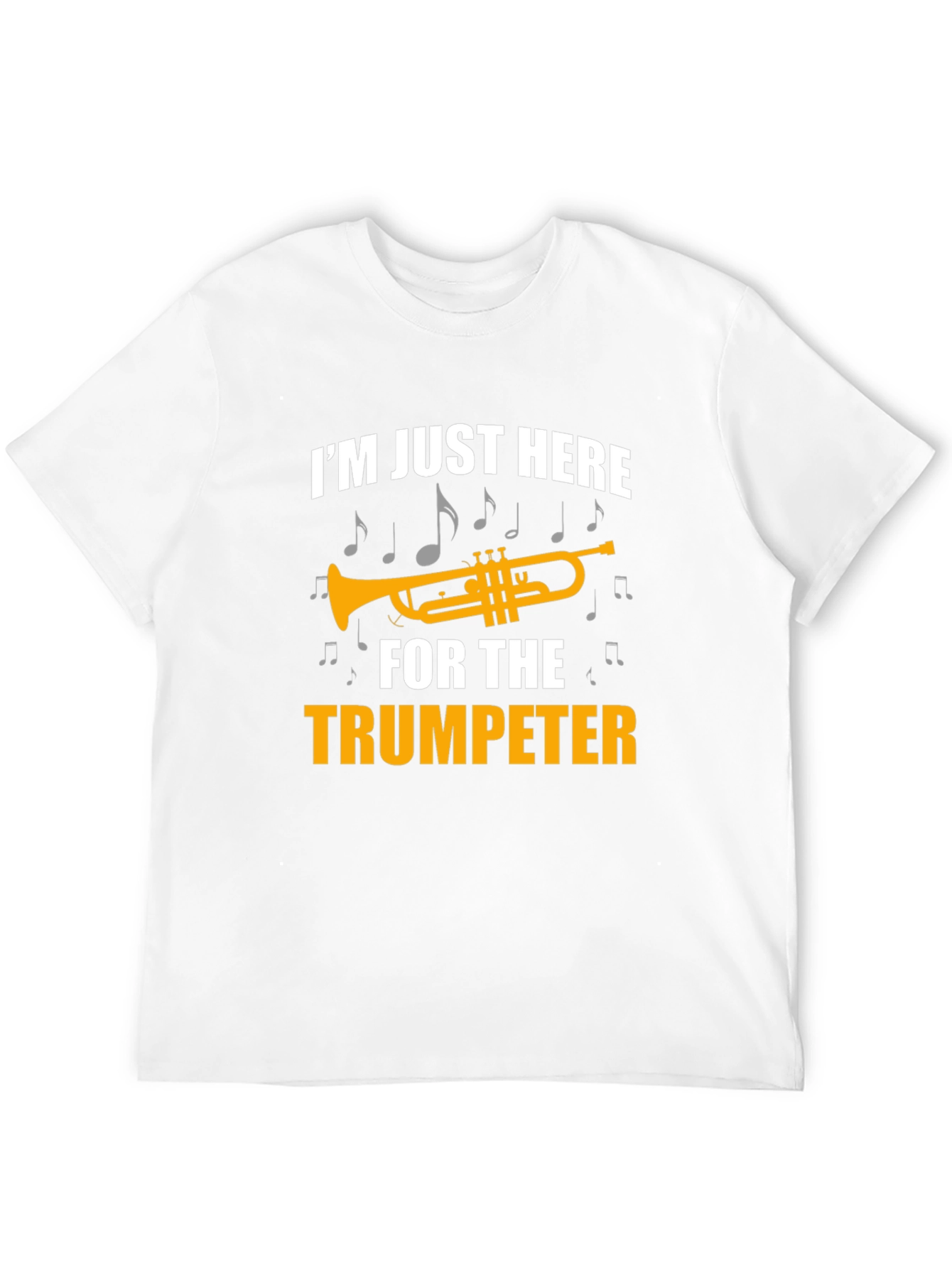 Black Trumpet Lover Graphic Tee - I'm Just Here for the Trumpeter view 12