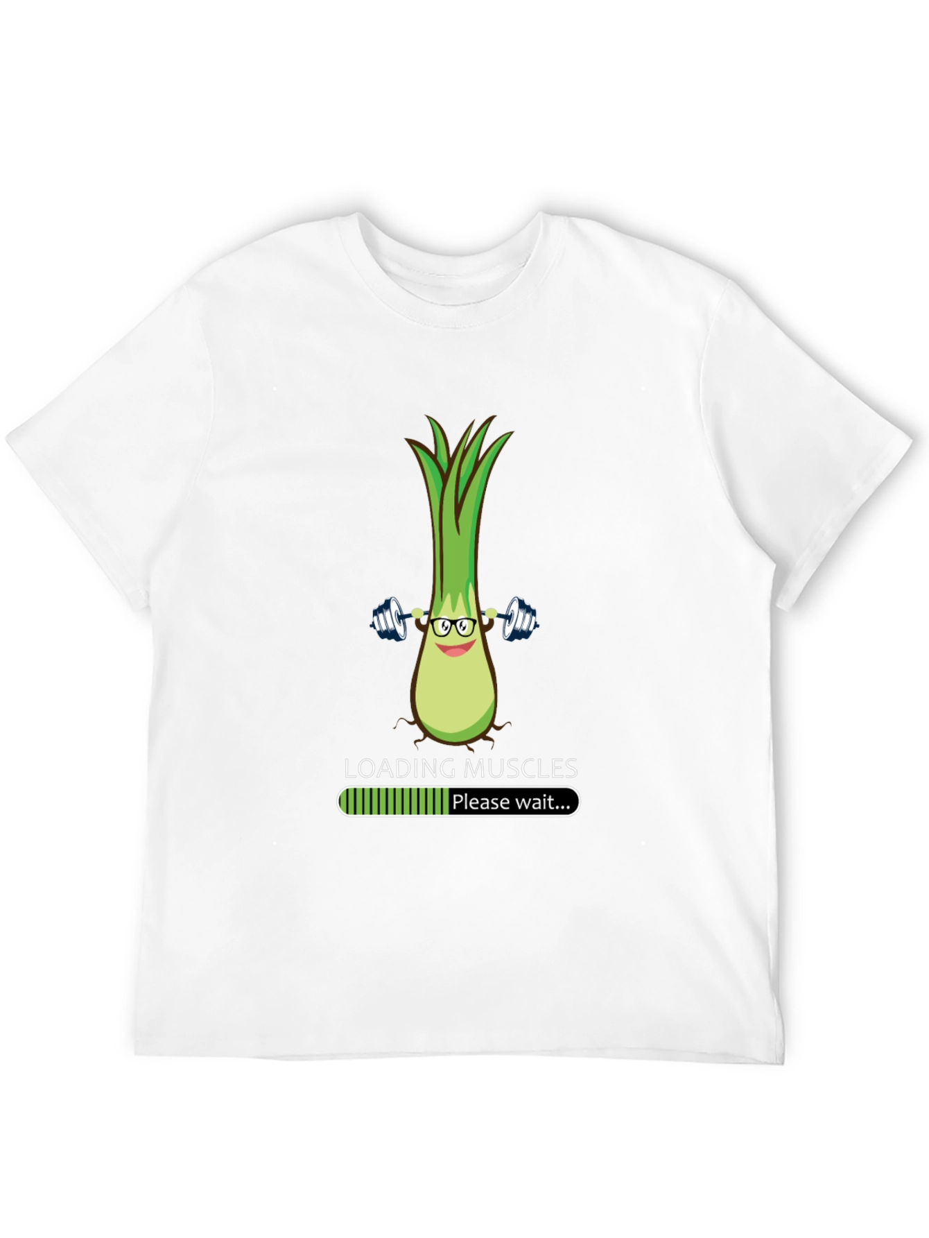 Black Funny Leek Muscles Black T-Shirt view 12