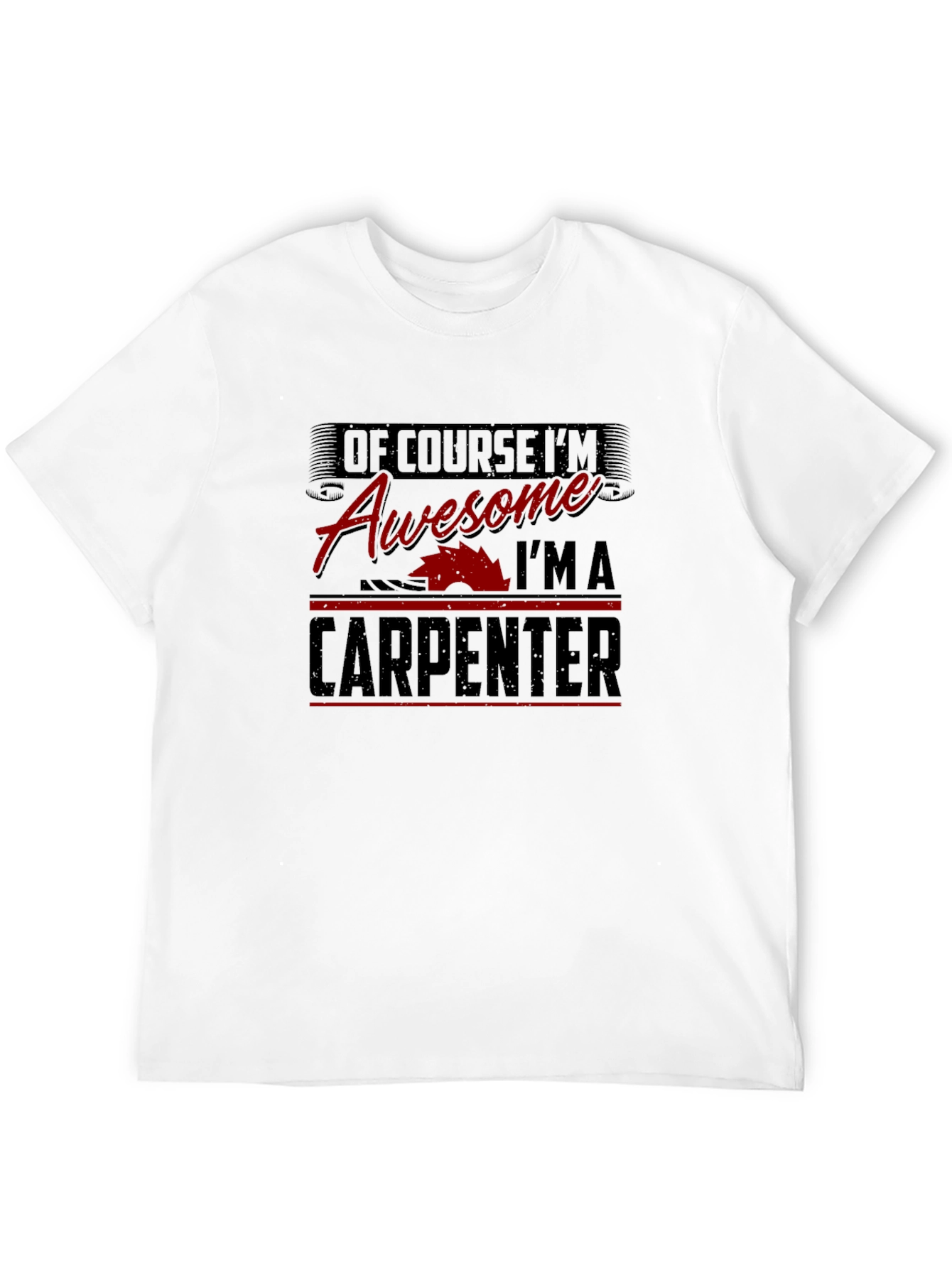 Black Awesome Carpenter Black Graphic T-Shirt view 12