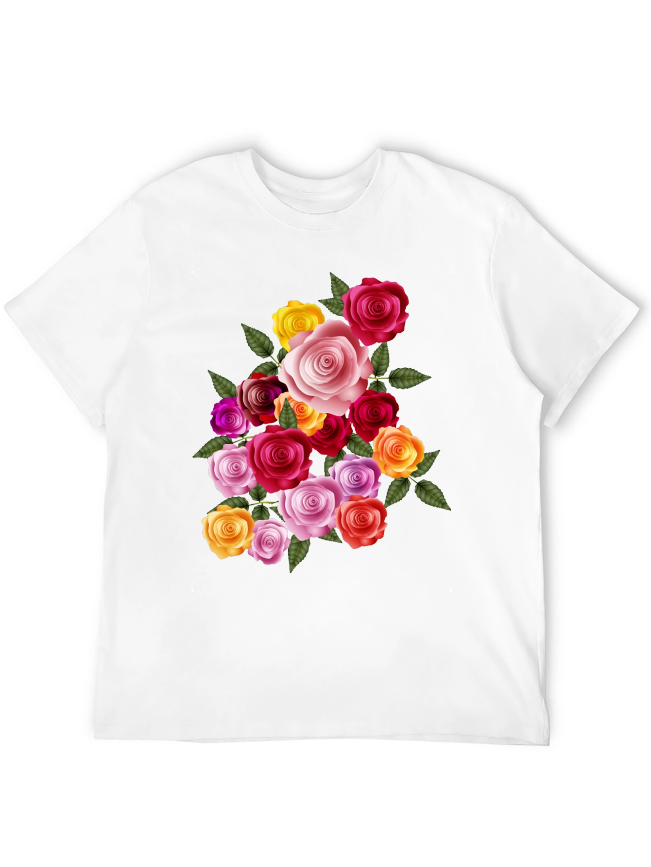 Black Floral Rose Bouquet Graphic Tee - Black view 12