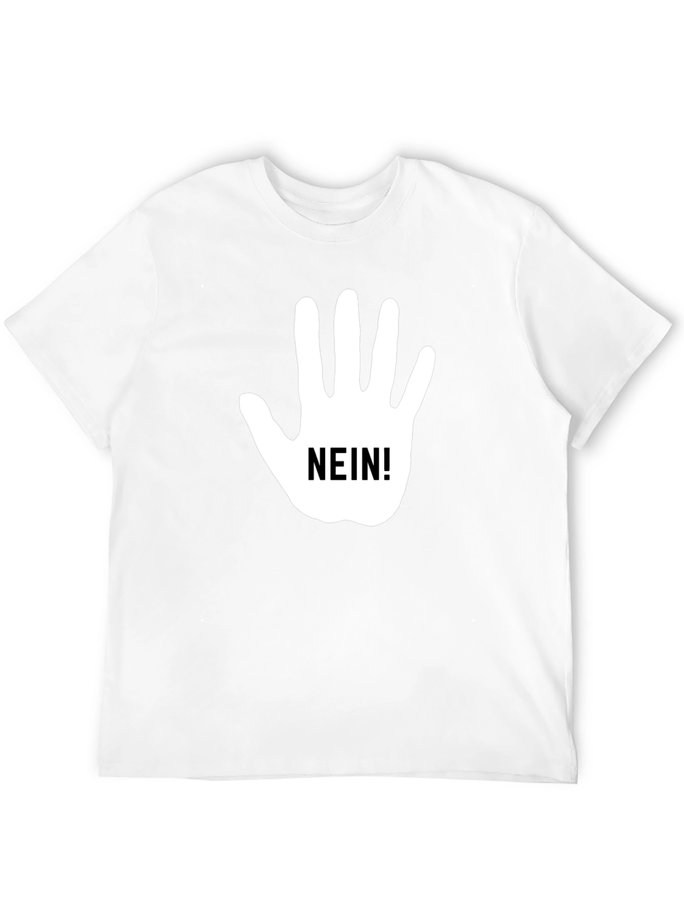 Black Nein Hand Gesture Black T-Shirt view 12