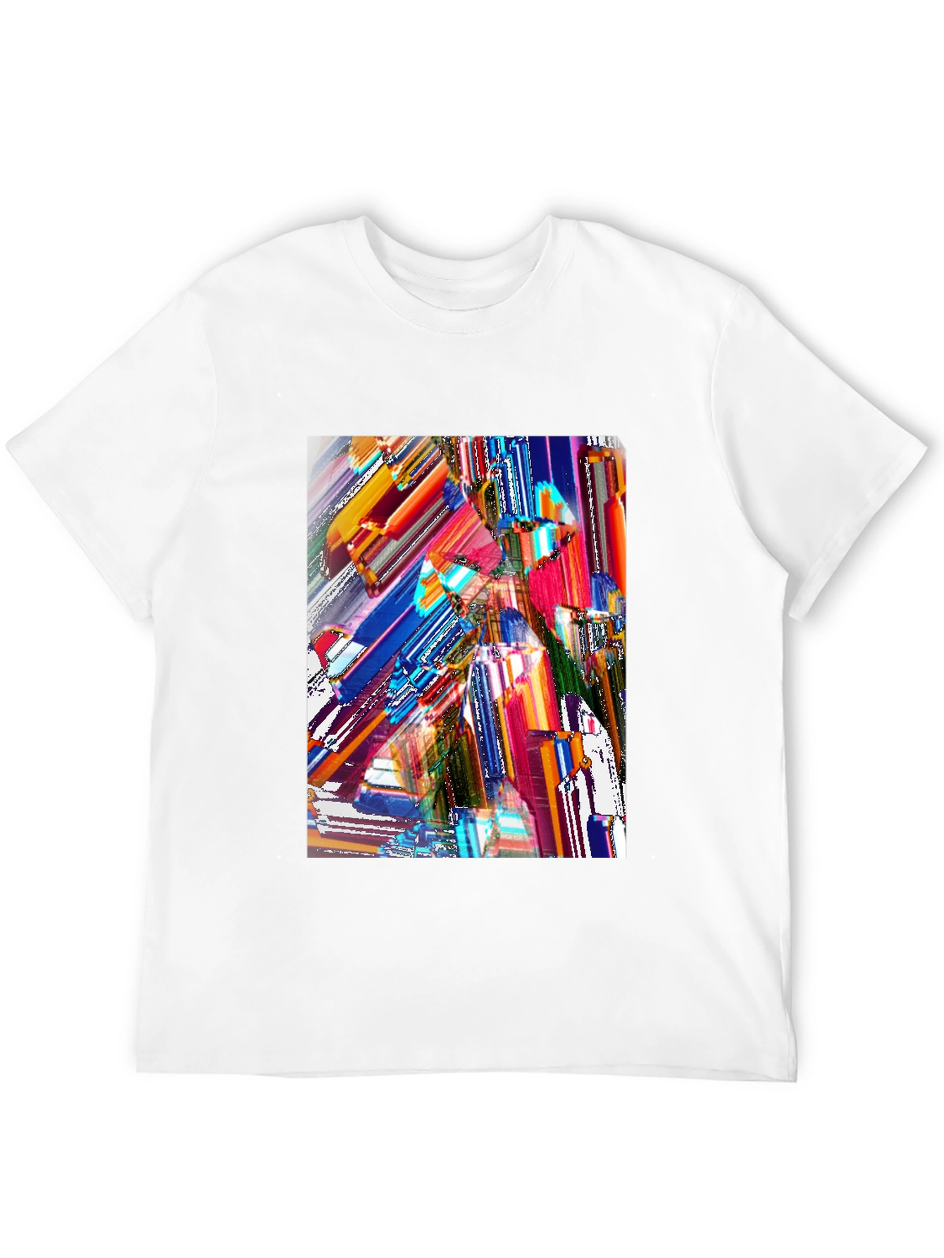 Black Abstract Art Graphic Print Black T-Shirt view 12