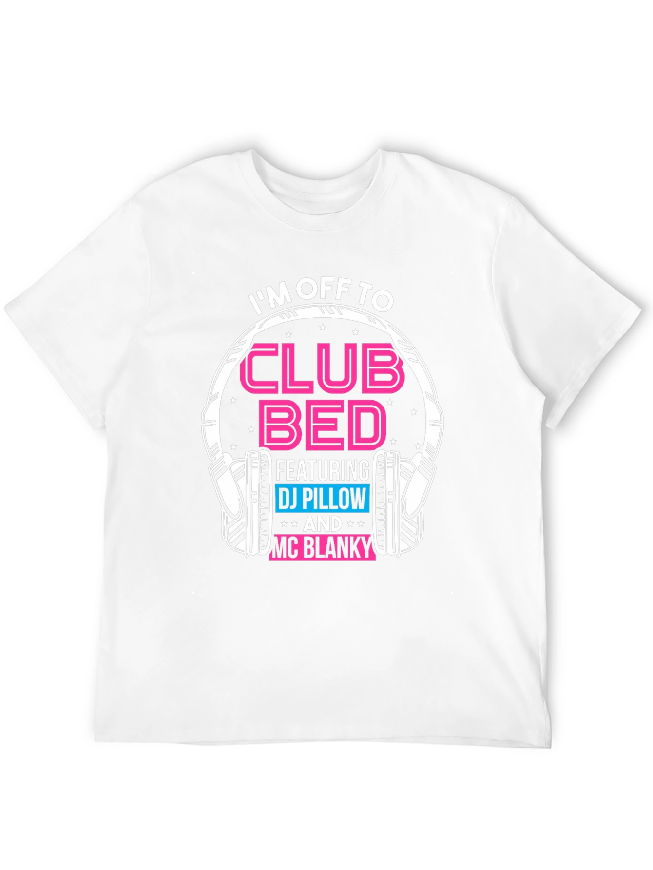 Black Club Bed T-Shirt: DJ Pillow & MC Blanky Graphic Tee view 12