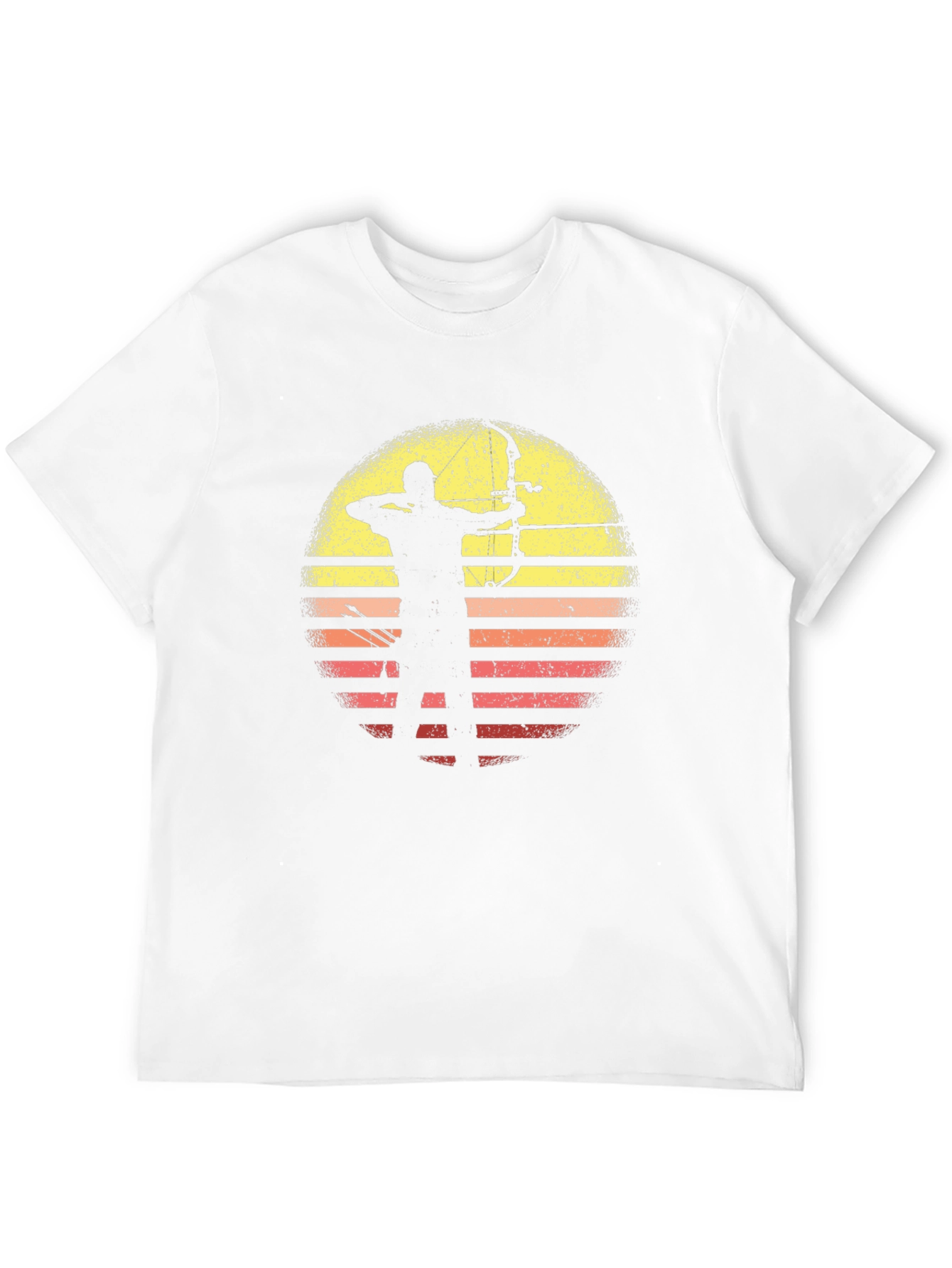 Black Archery Sunset Graphic Tee - Black Cotton T-Shirt view 12