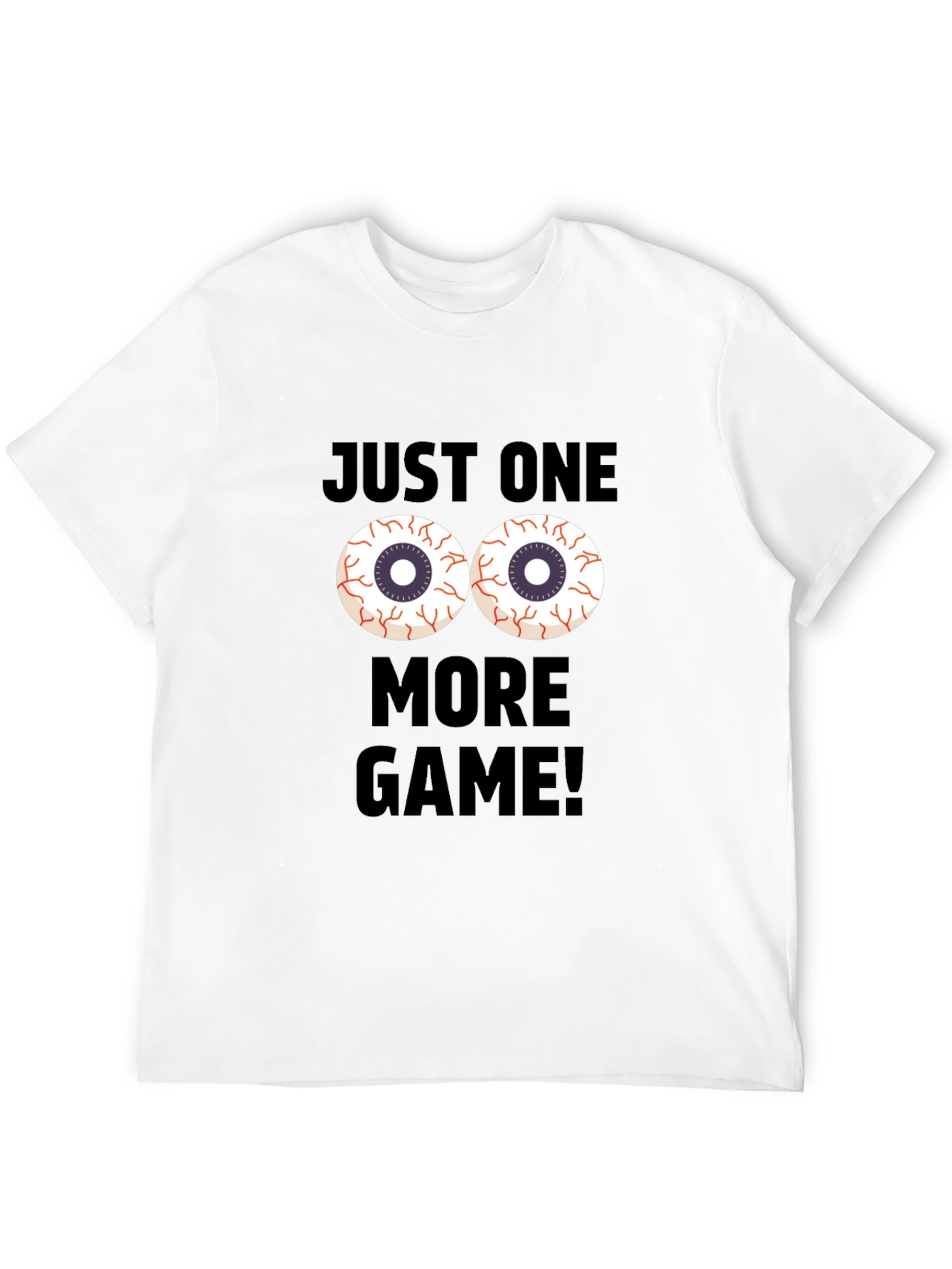 Black Just One More Game T-Shirt - Gamer Apparel view 12