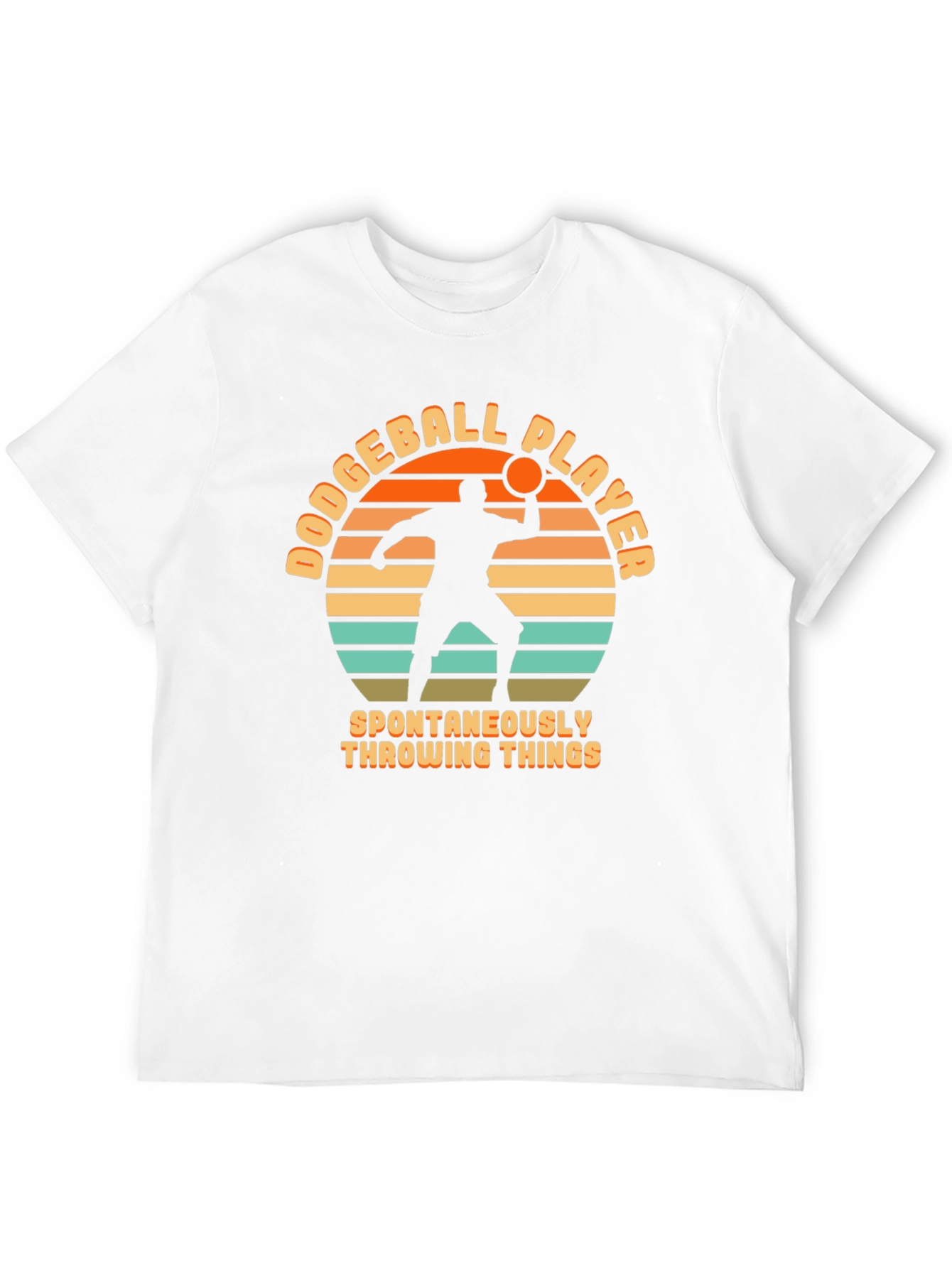 Black Dodgeball Player Throwing Things T-Shirt view 12