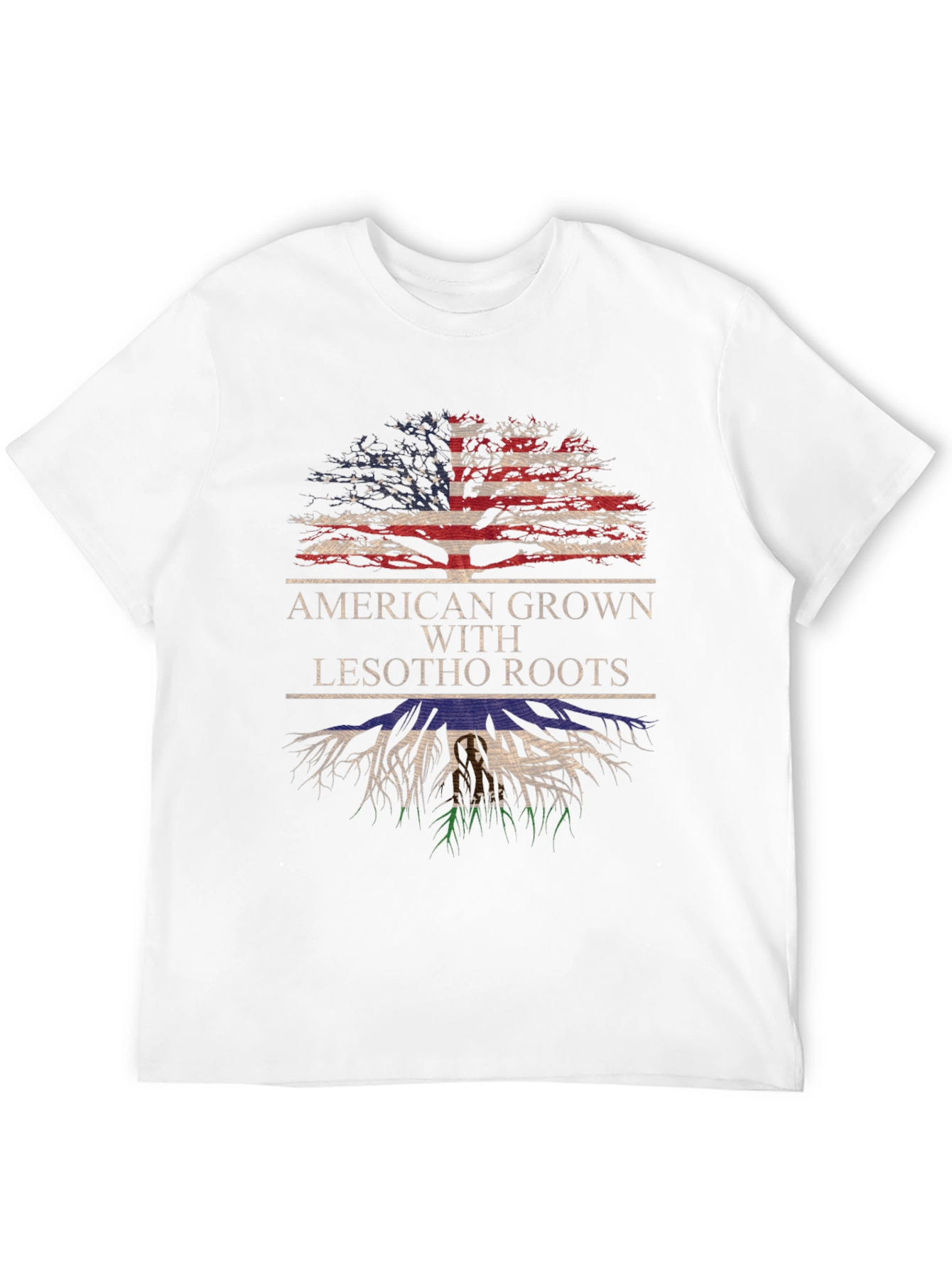 American Grown with Lesotho Roots T-Shirt - 12