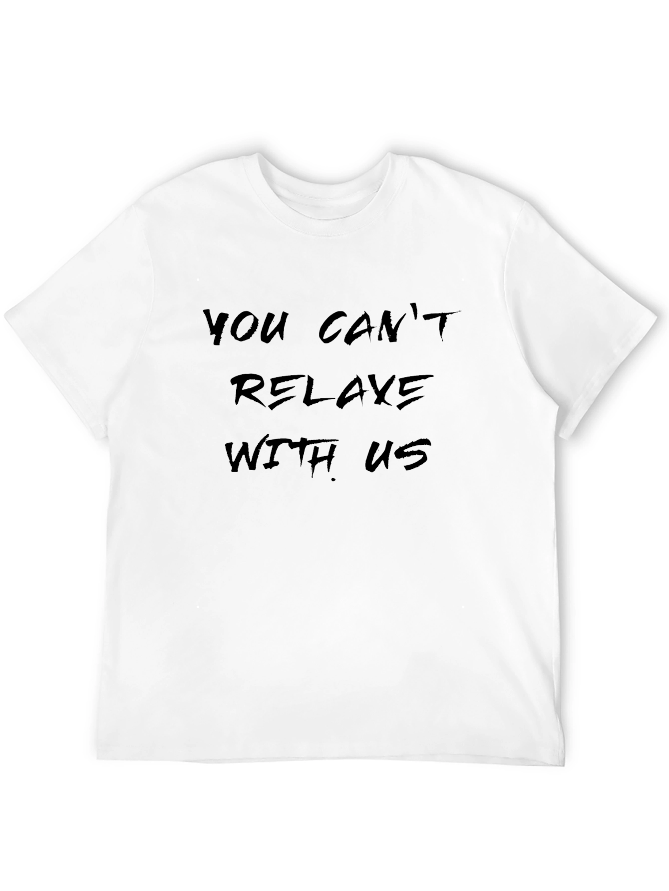 Black Edgy 'You Can't Relaxe' Black T-Shirt view 12