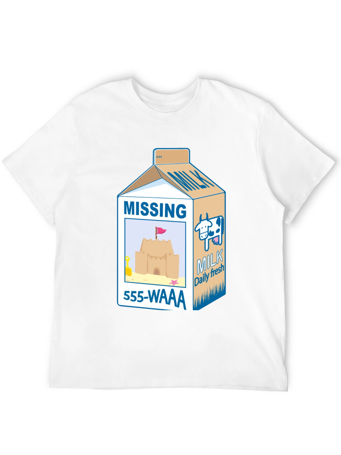 Black Funny Missing Milk Carton T-Shirt view 12