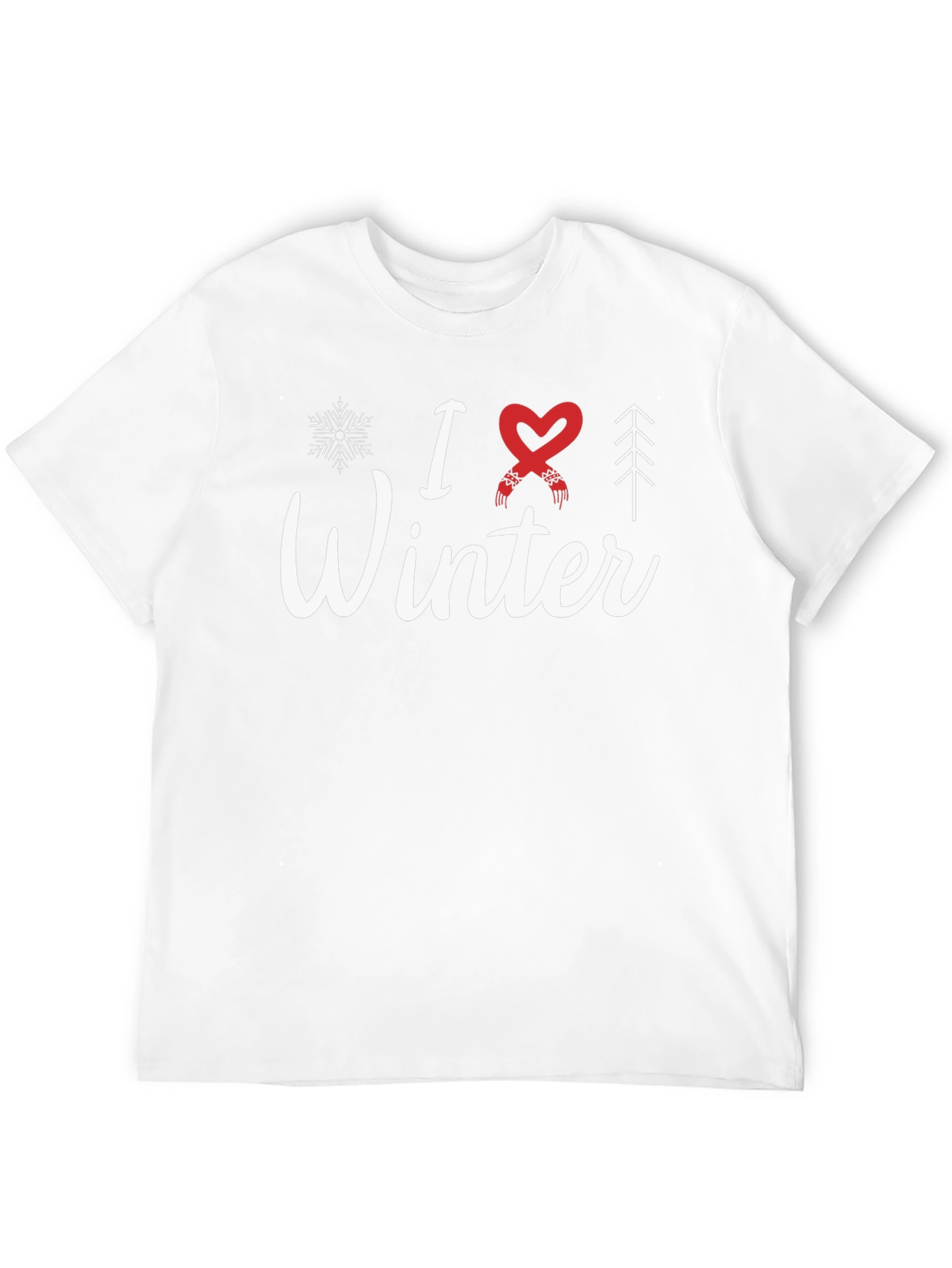 Black I Love Winter Graphic T-Shirt - Holiday Season Apparel view 12