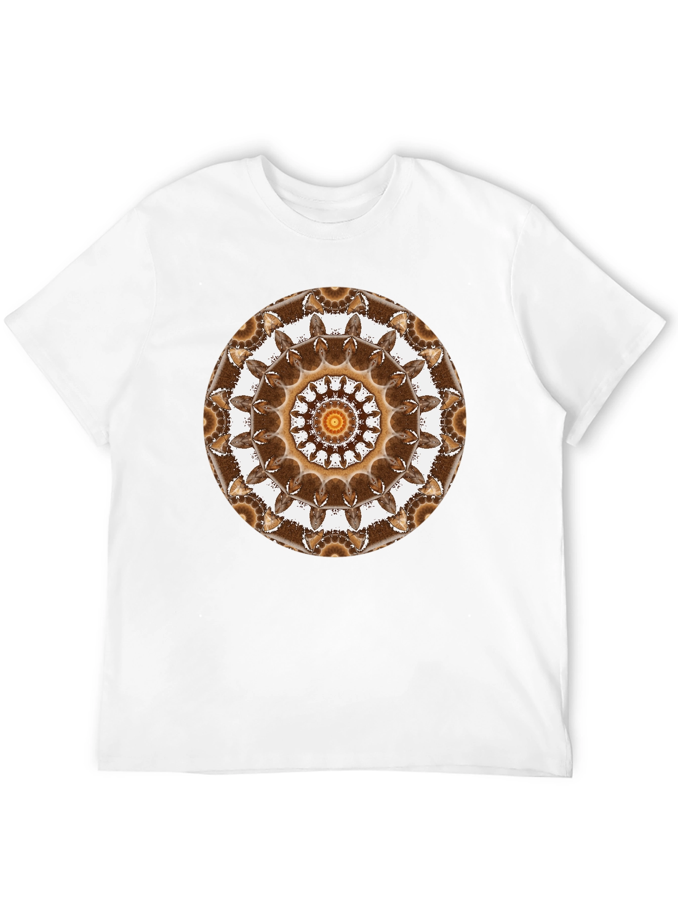 Black Geometric Mandala Graphic Tee - Unisex Black T-Shirt view 12