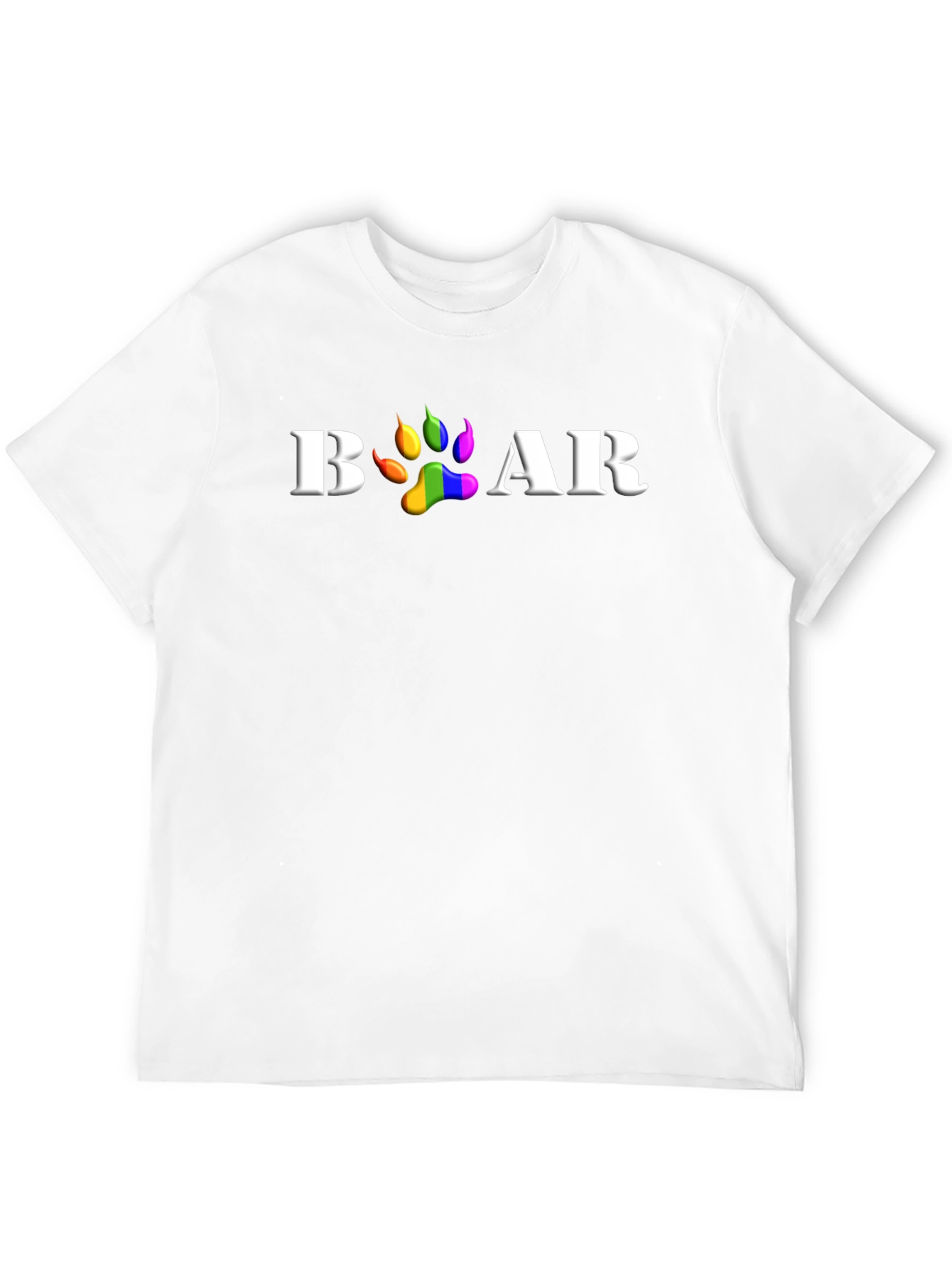 Black Bear Pride T-Shirt - LGBT Bear Paw view 12