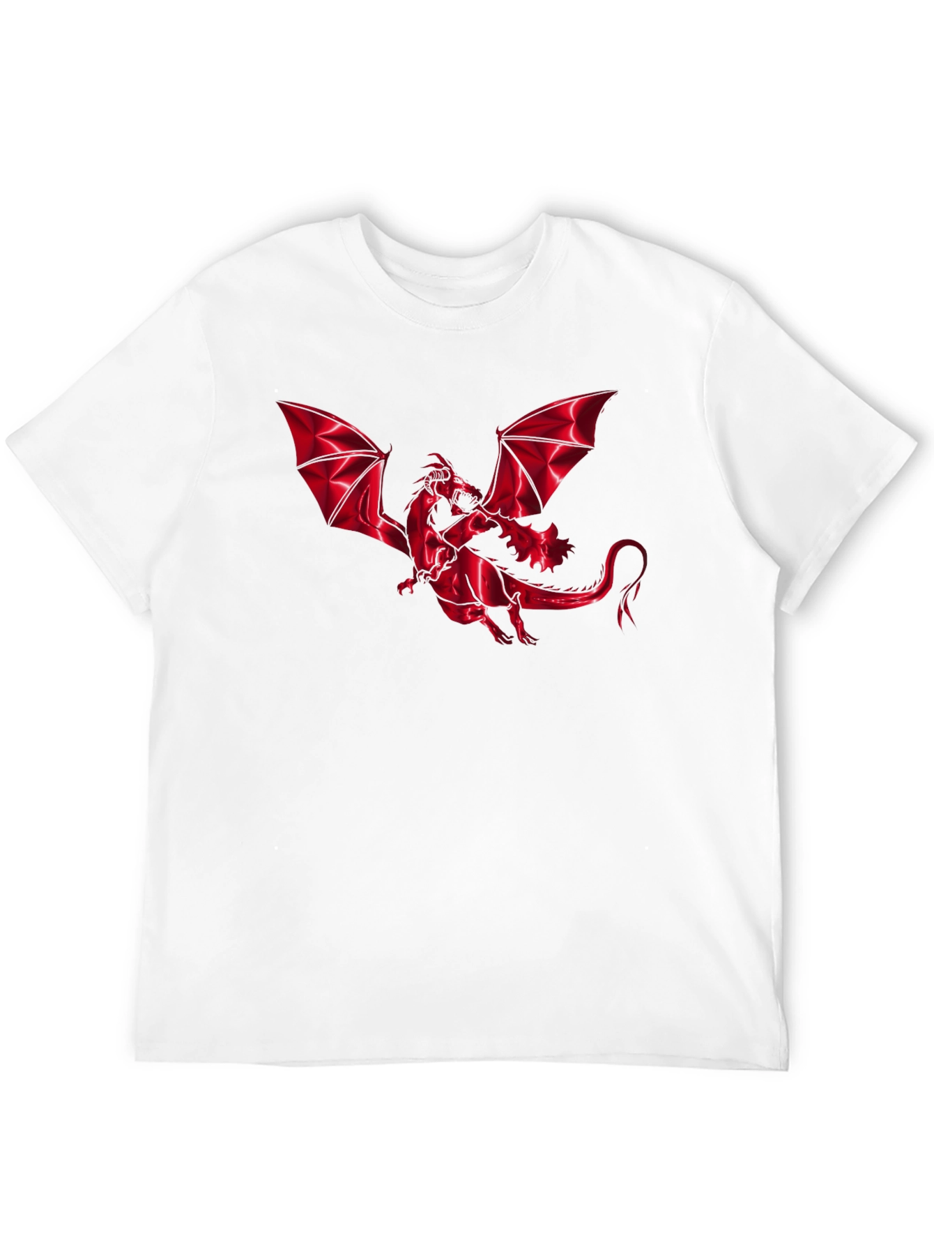 Black Red Dragon Graphic Tee - Men's Black T-Shirt view 12