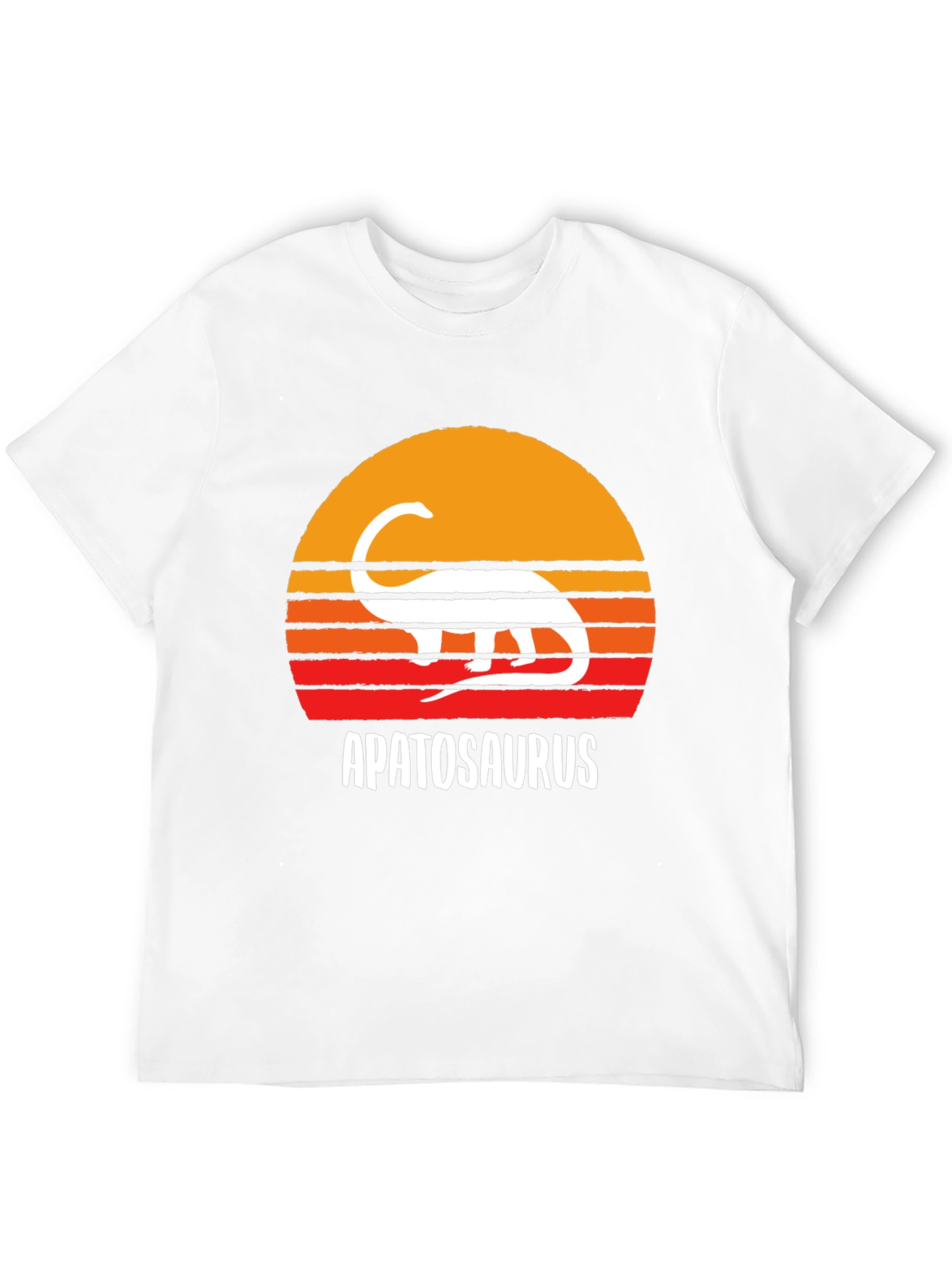 Black Apatosaurus Sunset Graphic Tee - Dinosaur Lover's Shirt view 12