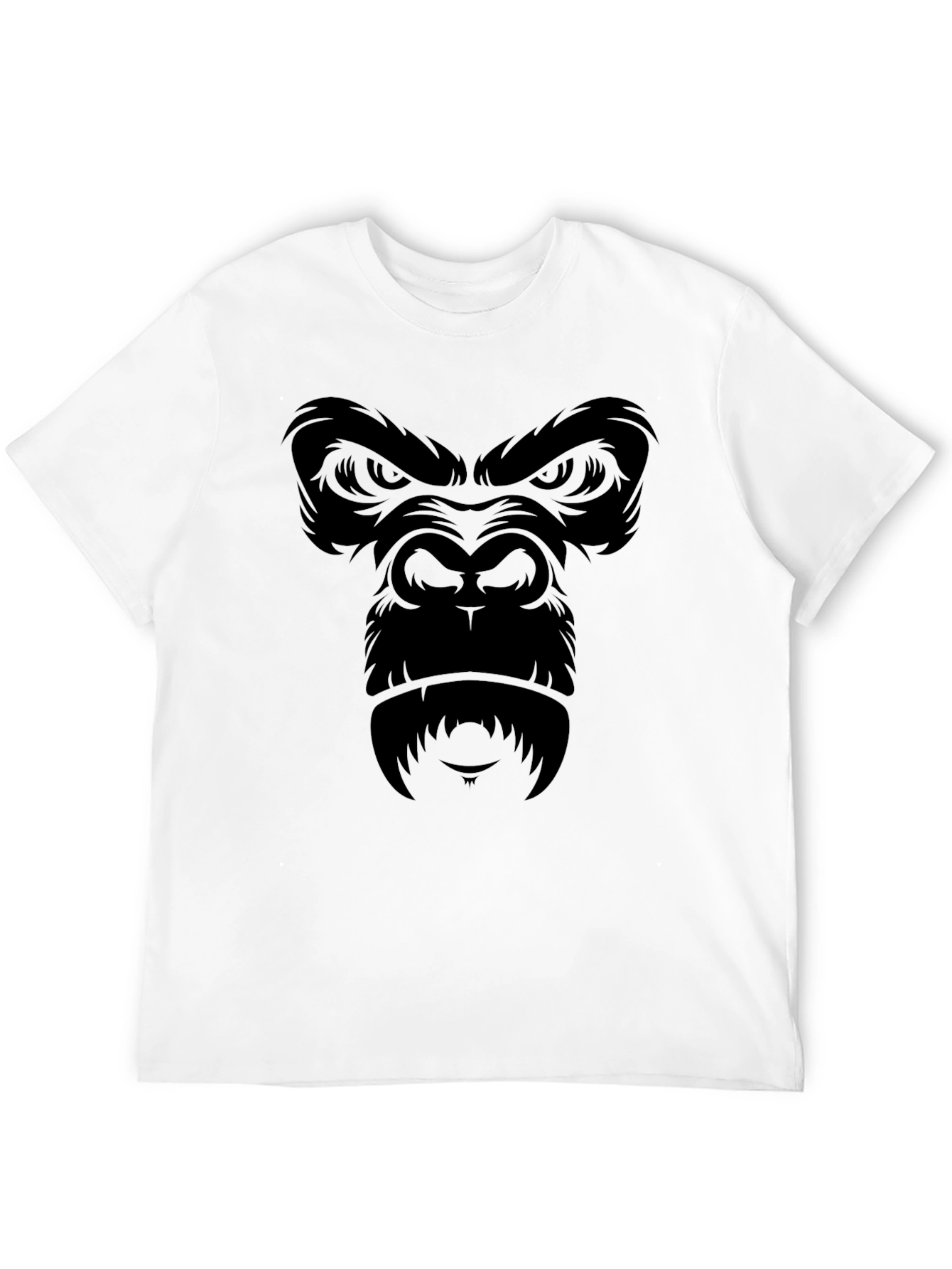 Black Black Gorilla Face Graphic T-Shirt view 12