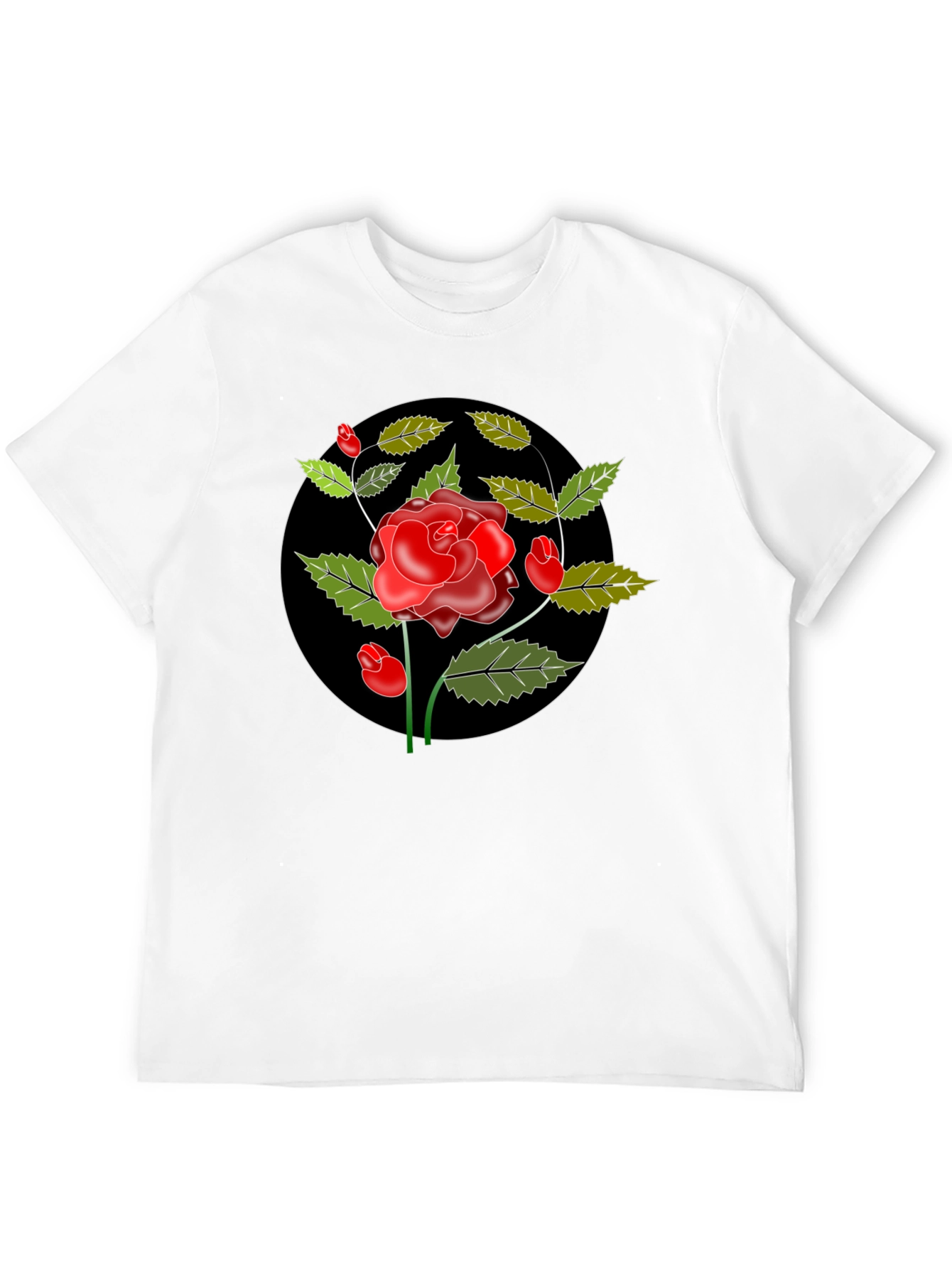 Black Black Rose Graphic Tee - Classic Style view 12
