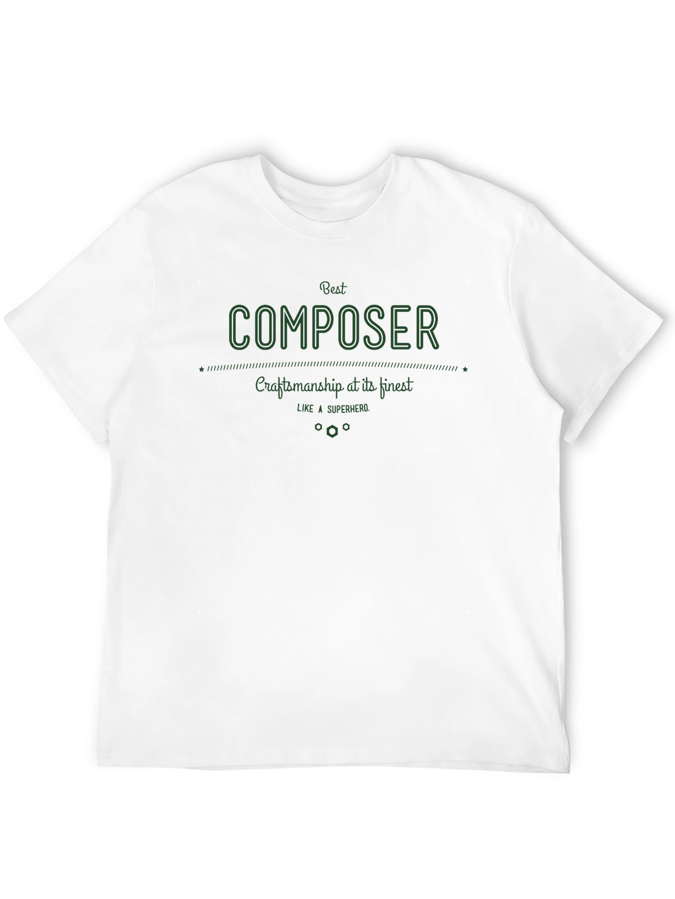 Black Best Composer T-Shirt - Craftsmanship Superhero view 12