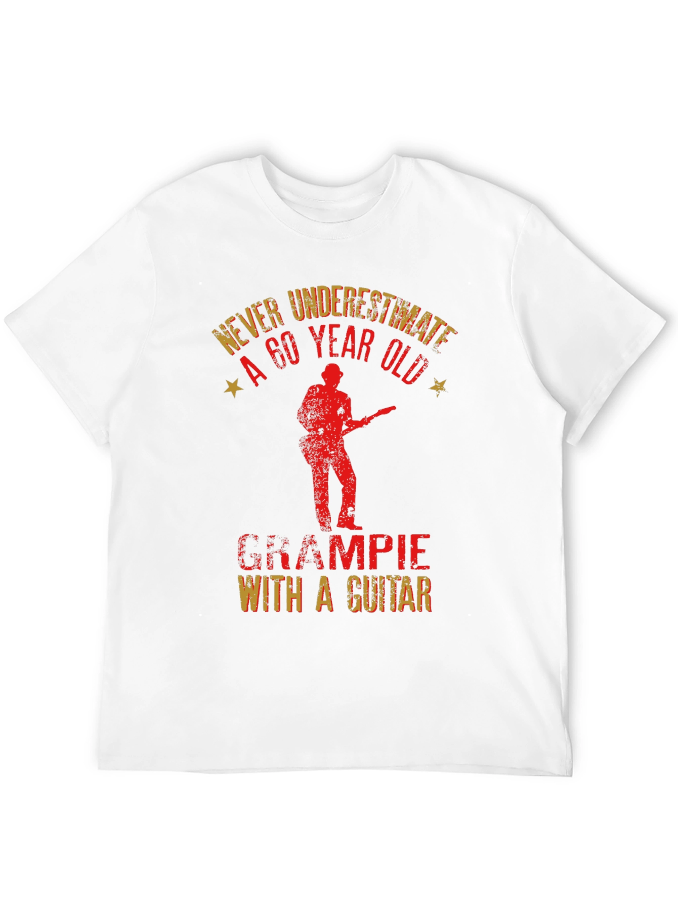 Black Grampie With a Guitar T-Shirt view 12