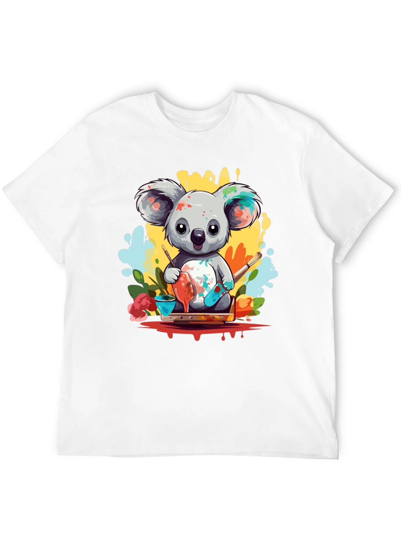 Koala Artist Graphic Tee - Cute & Colorful - 12