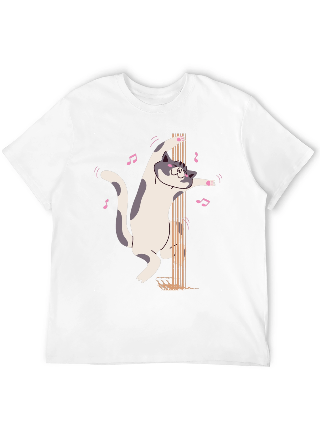 Black Pole Dancing Cat Graphic T-Shirt view 12