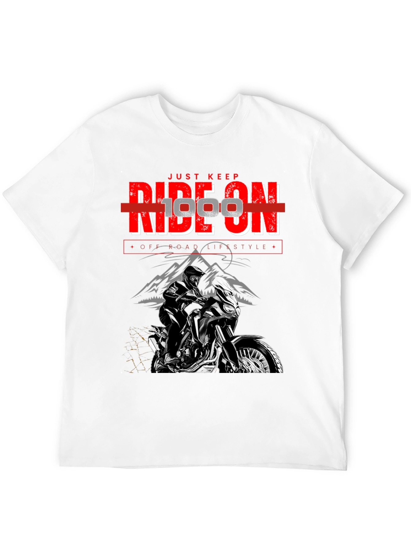 Black Ride On T-Shirt - Adventure Motorcycle Graphic Tee view 12